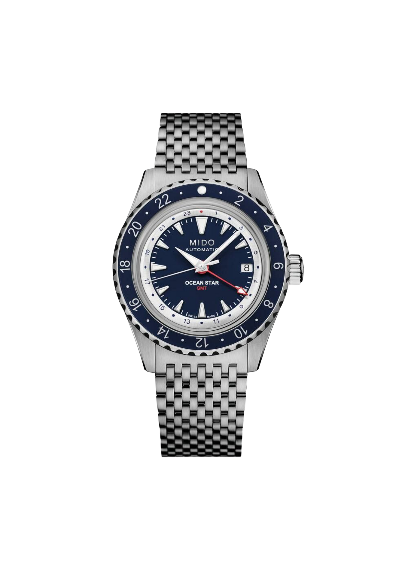 Montre analogique Ocean Star en acier inoxydable MIDO Bleu
