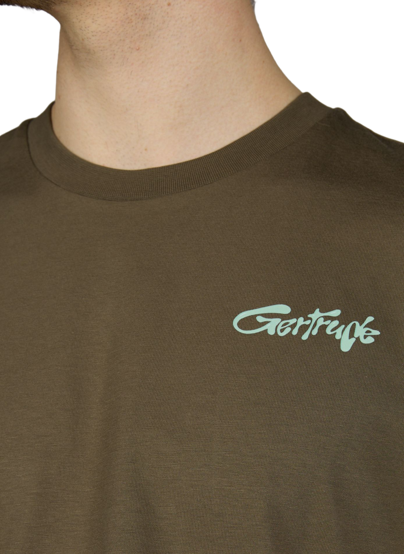 T-shirt imprimé Leonce en coton GERTRUDE ET GASTON Kaki