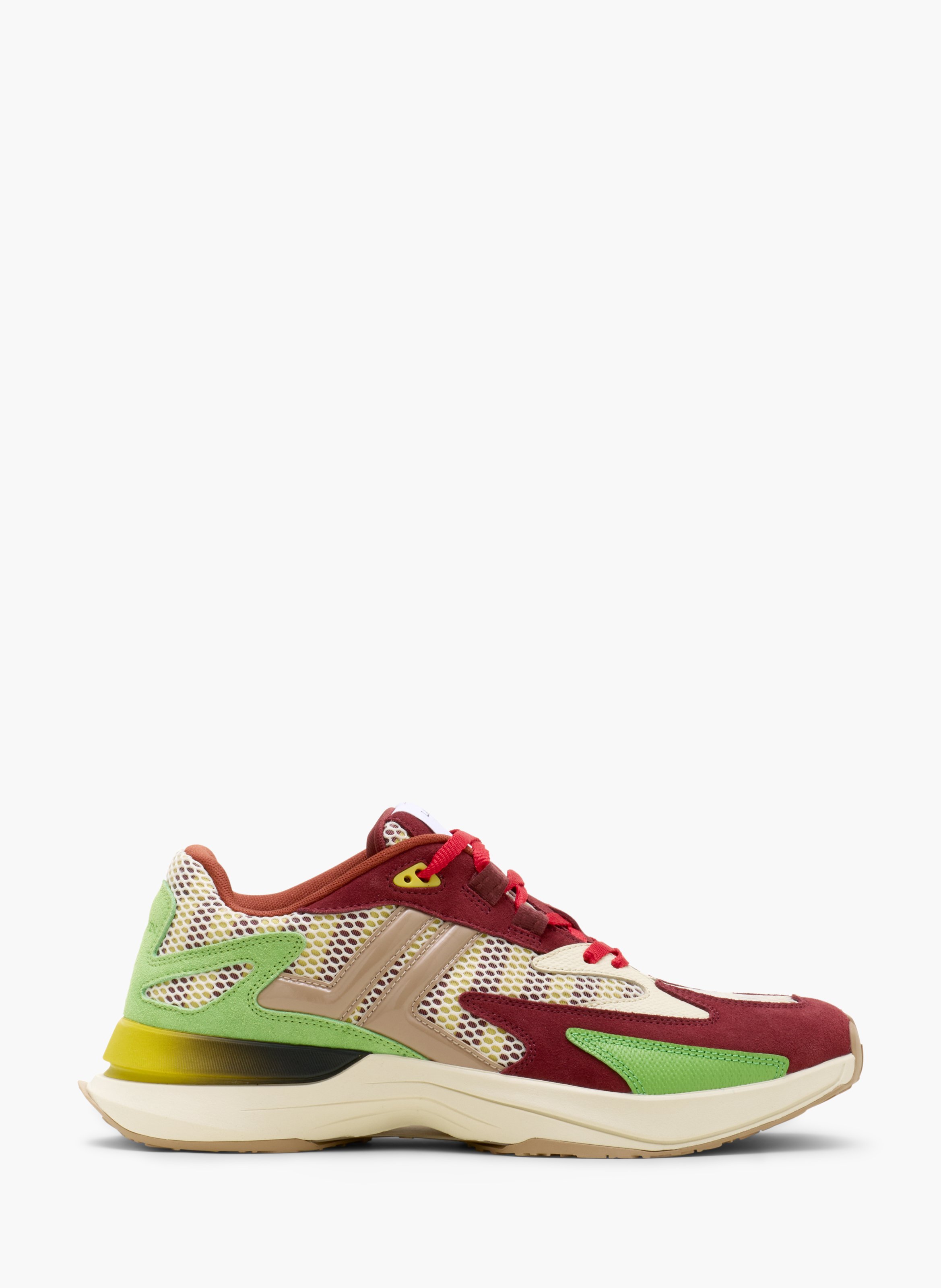Sneakers jla en mesh et cuir métallisé LANVIN Rouge