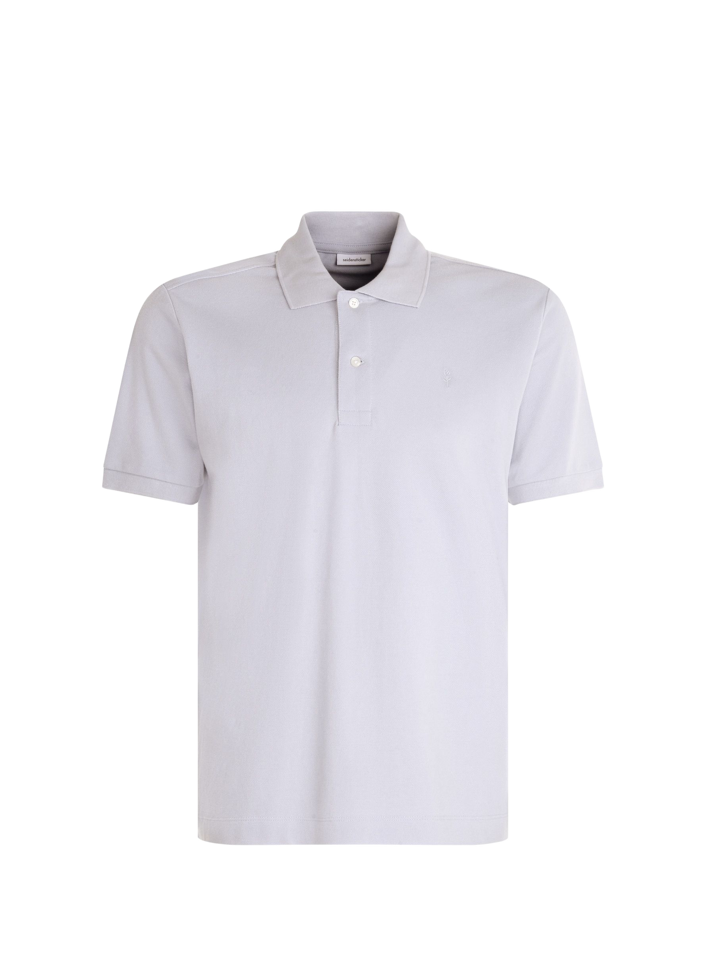 Solid short-sleeve cotton polo SEIDENSTICKER Blue