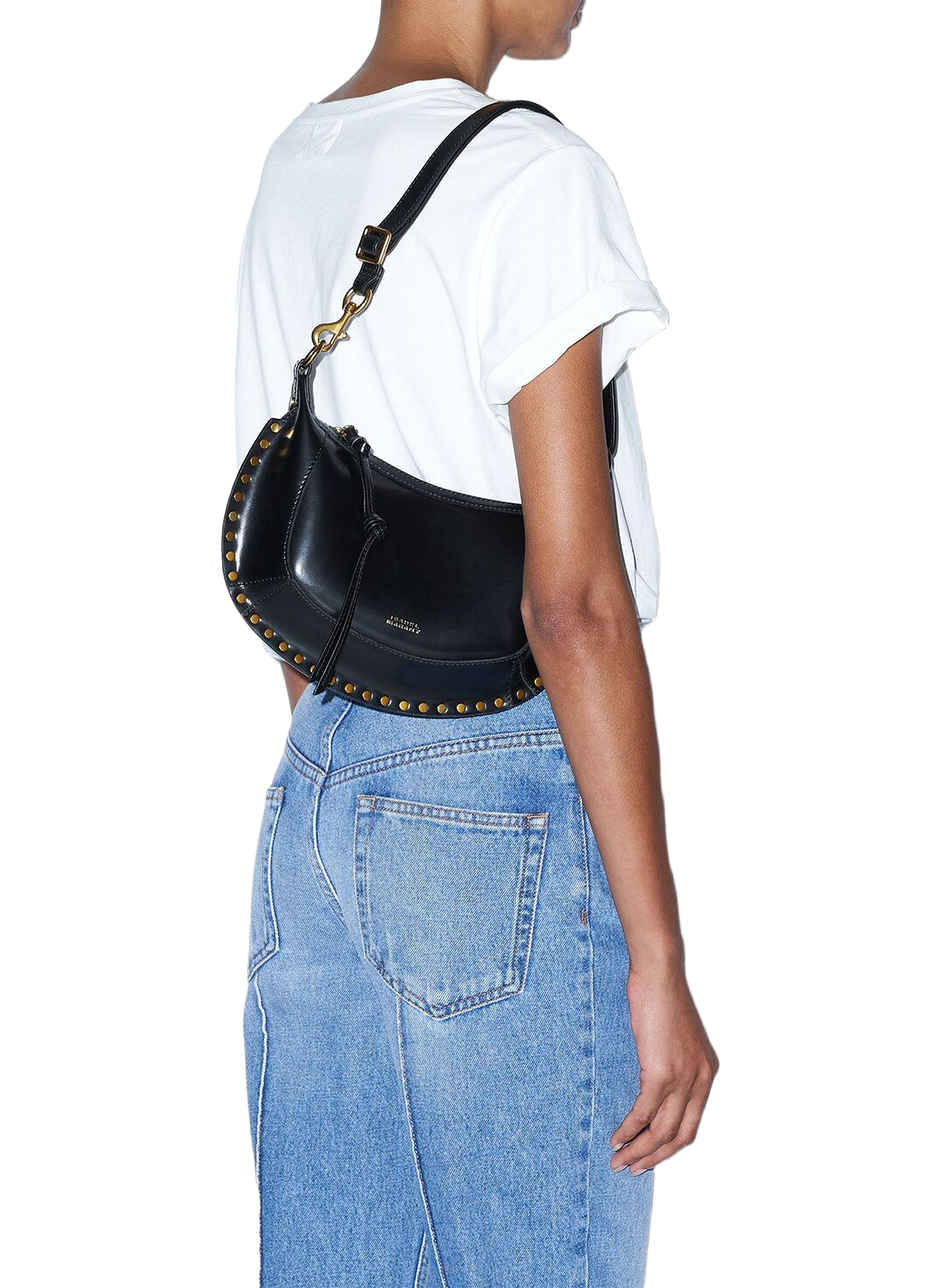 Oskan Moon calfskin leather handbag ISABEL MARANT Black