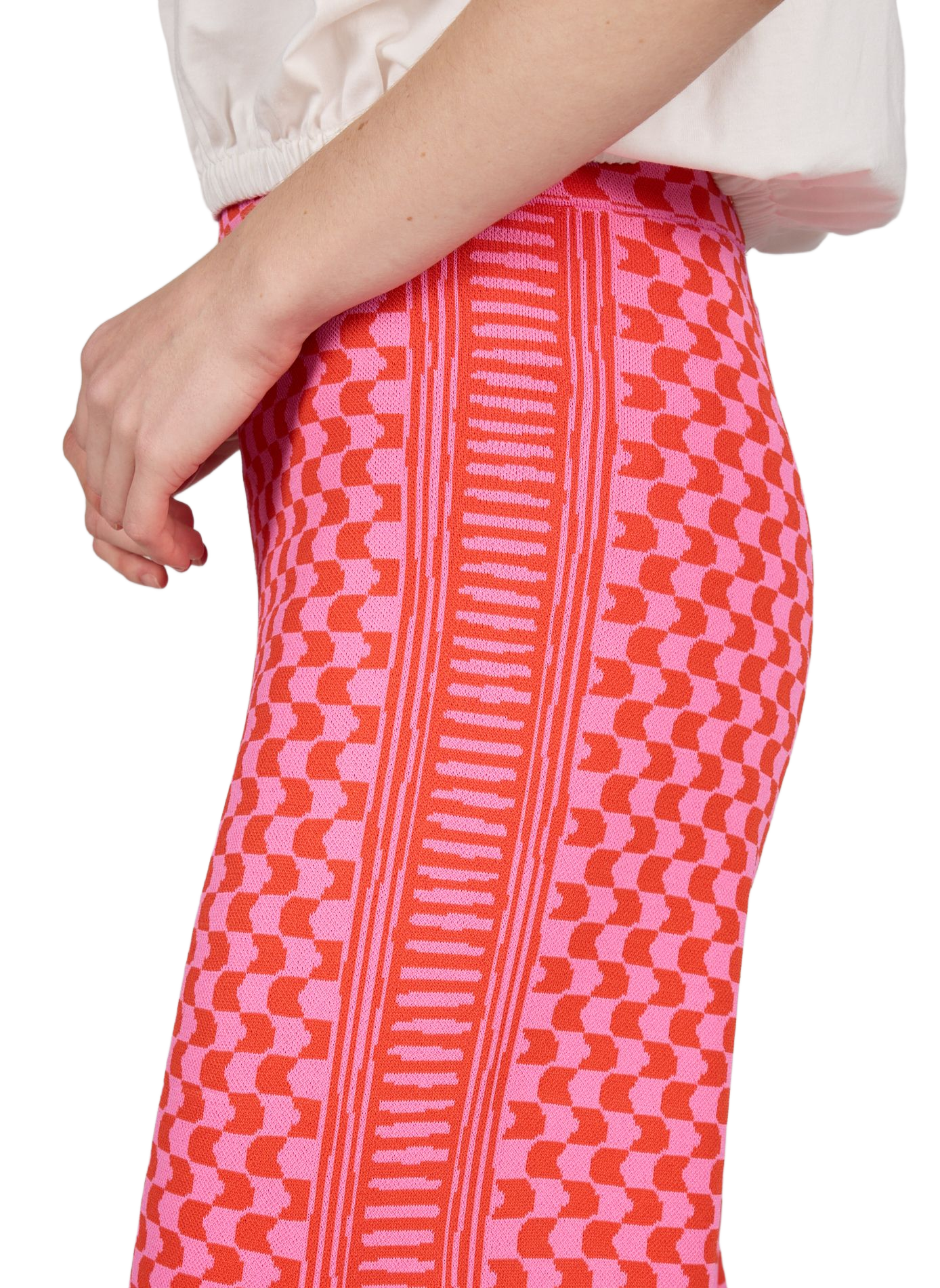 Wide-leg printed Jonas pants Pink