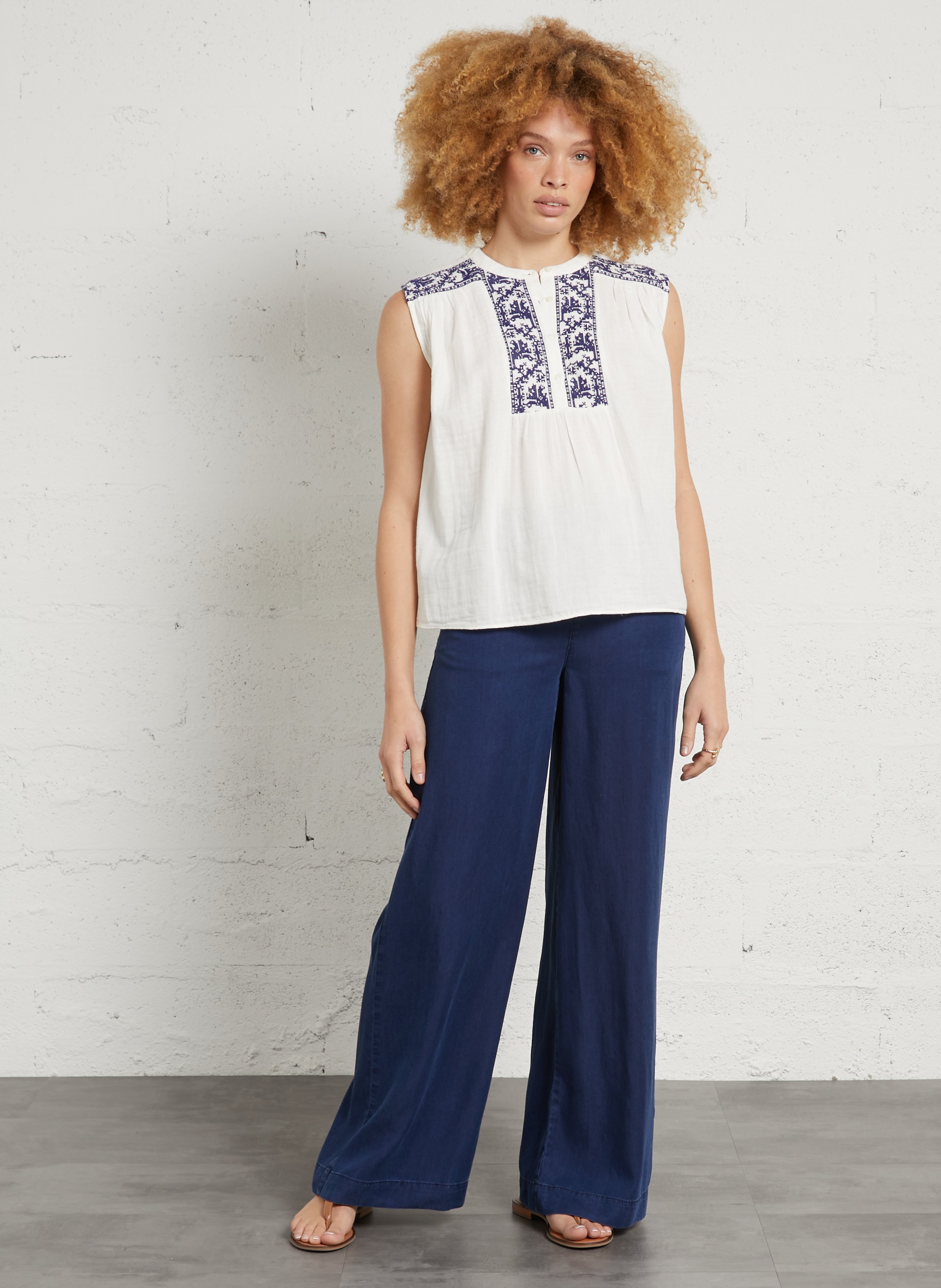Pantalon large malo MAISON 123 Bleu
