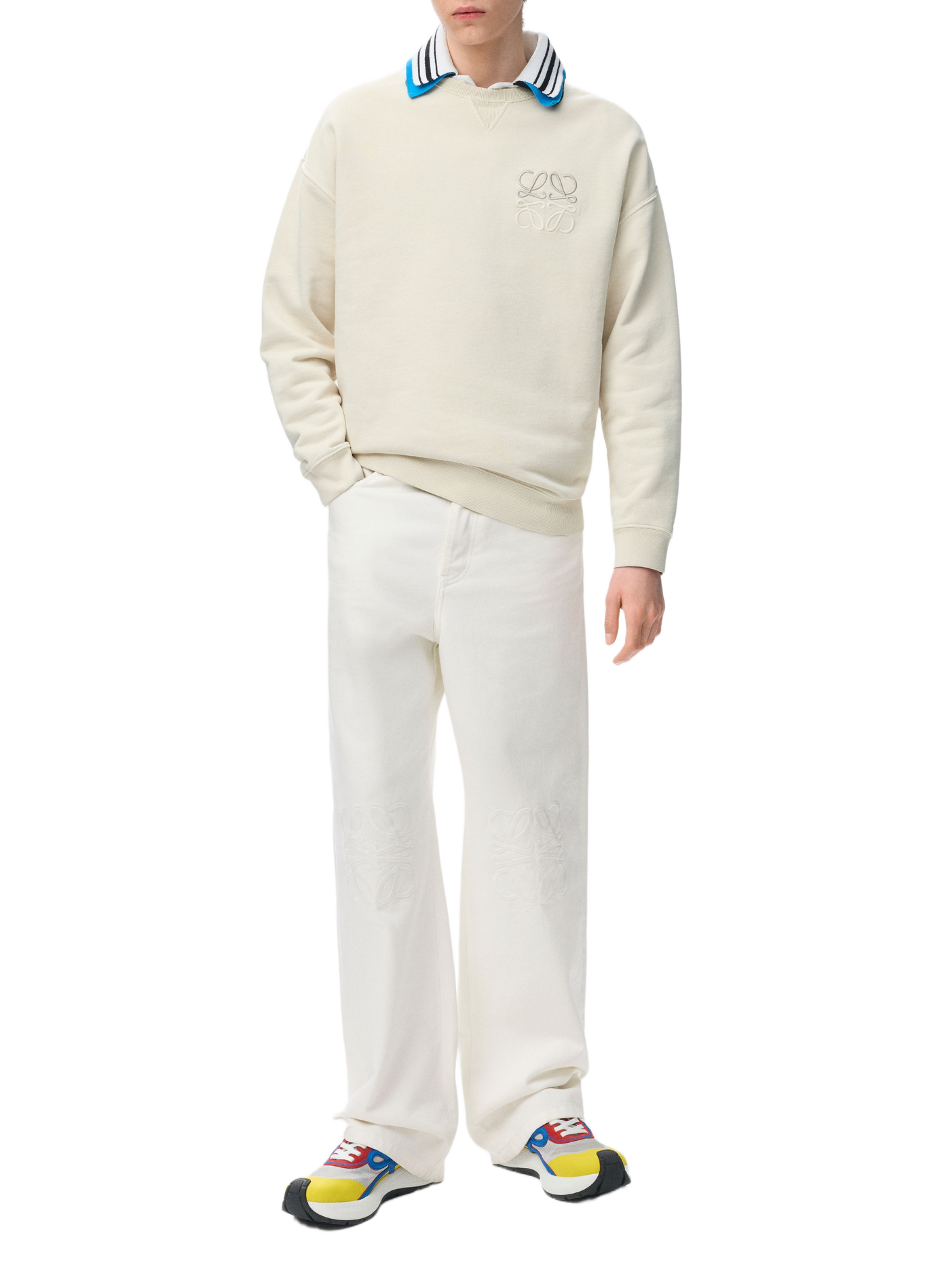 Baggy jeans Anagram in denim LOEWE Wit