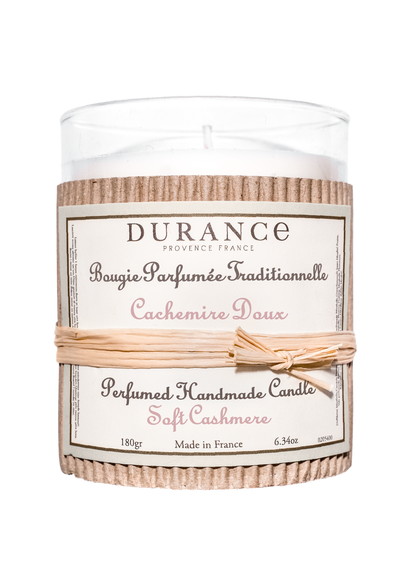 Geurkaars Zachte Kasjmier 180g DURANCE Wit