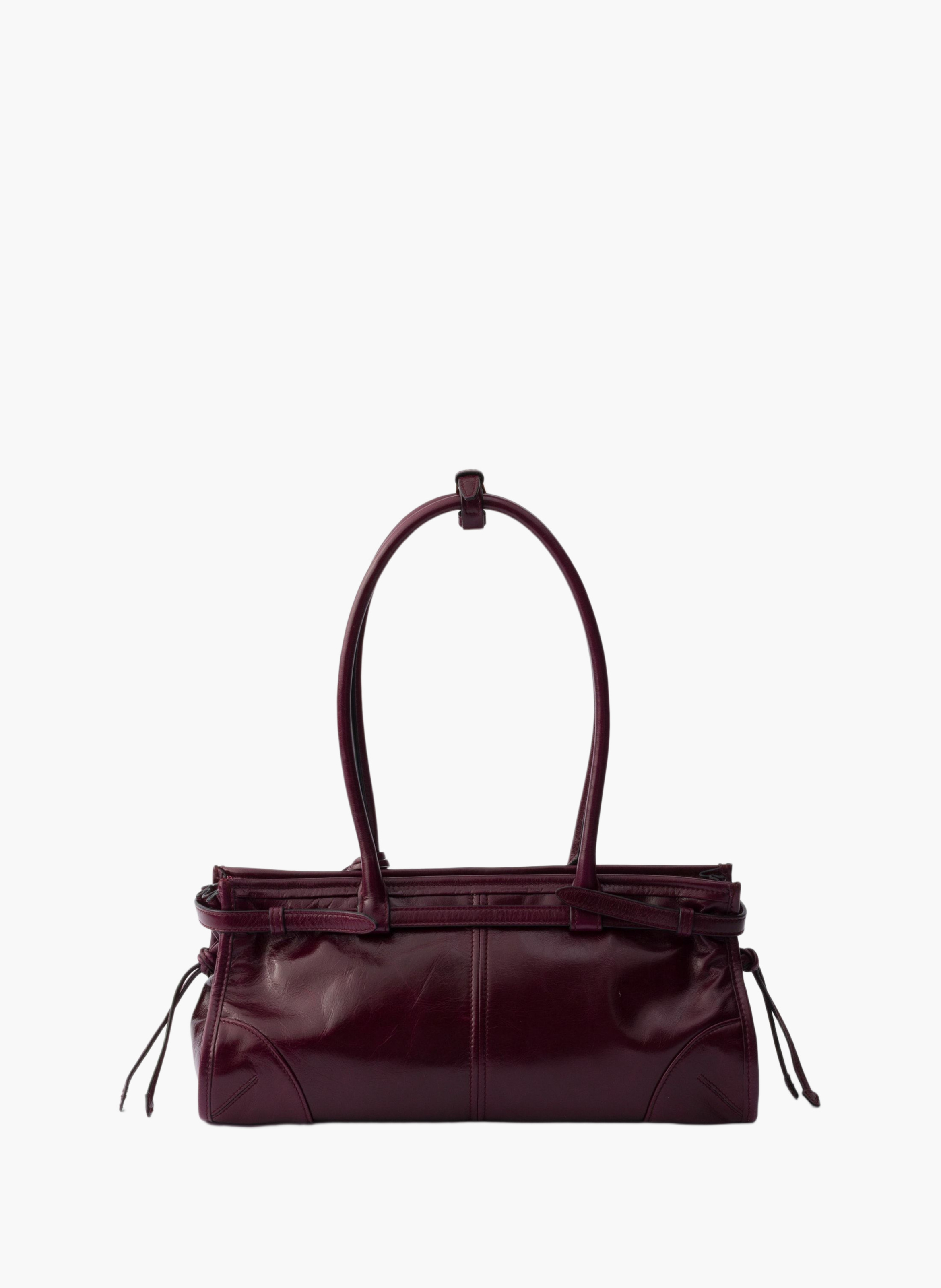 Sac prada bonnie en cuir medium PRADA Rouge