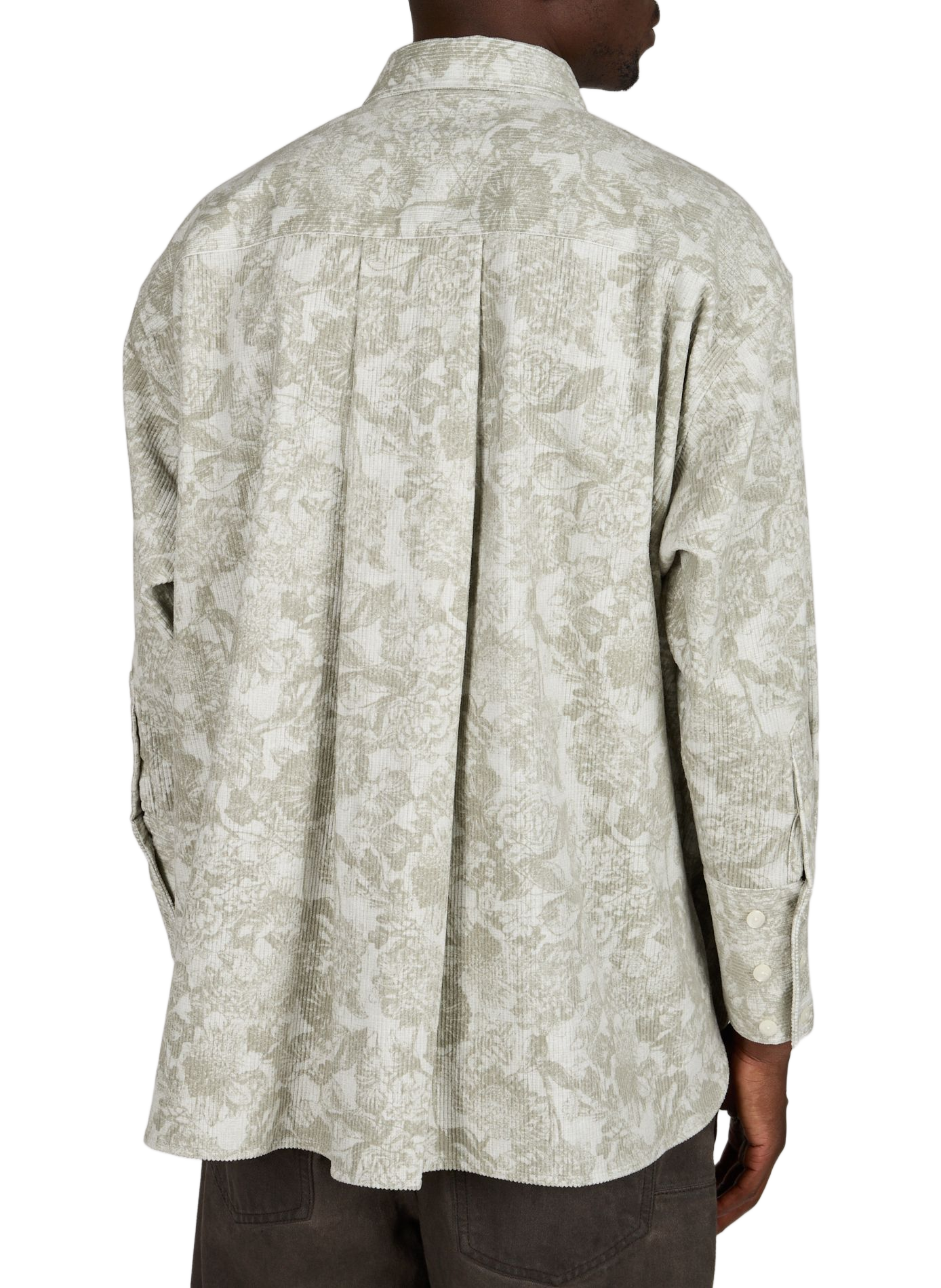Ribbed velvet shirt in cotton WANSIE Grey