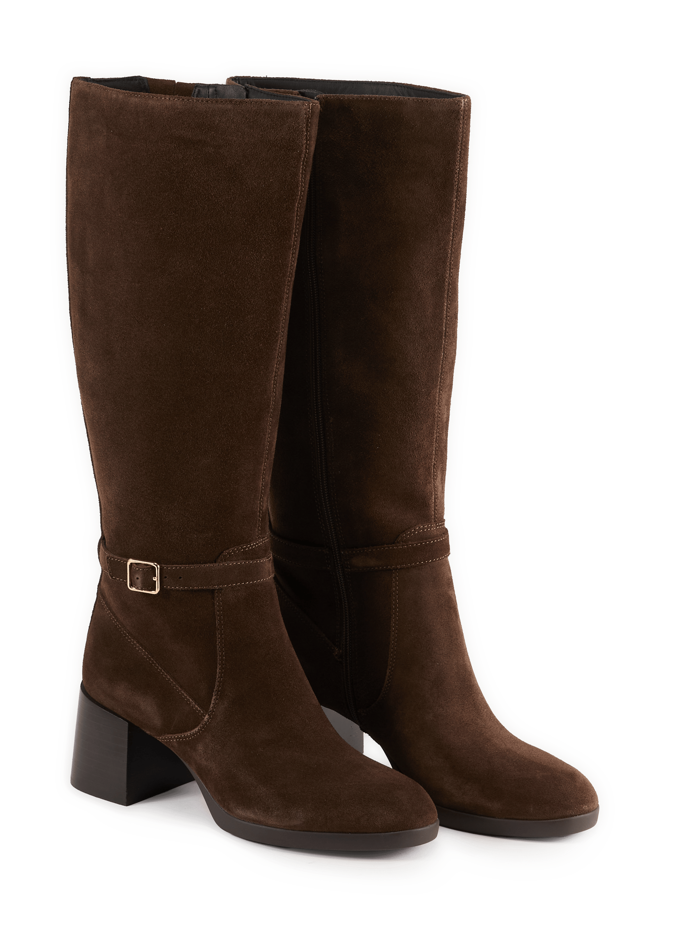 Walk Pleasure 55T Zip-Up Suede Leather Boots GEOX Brown