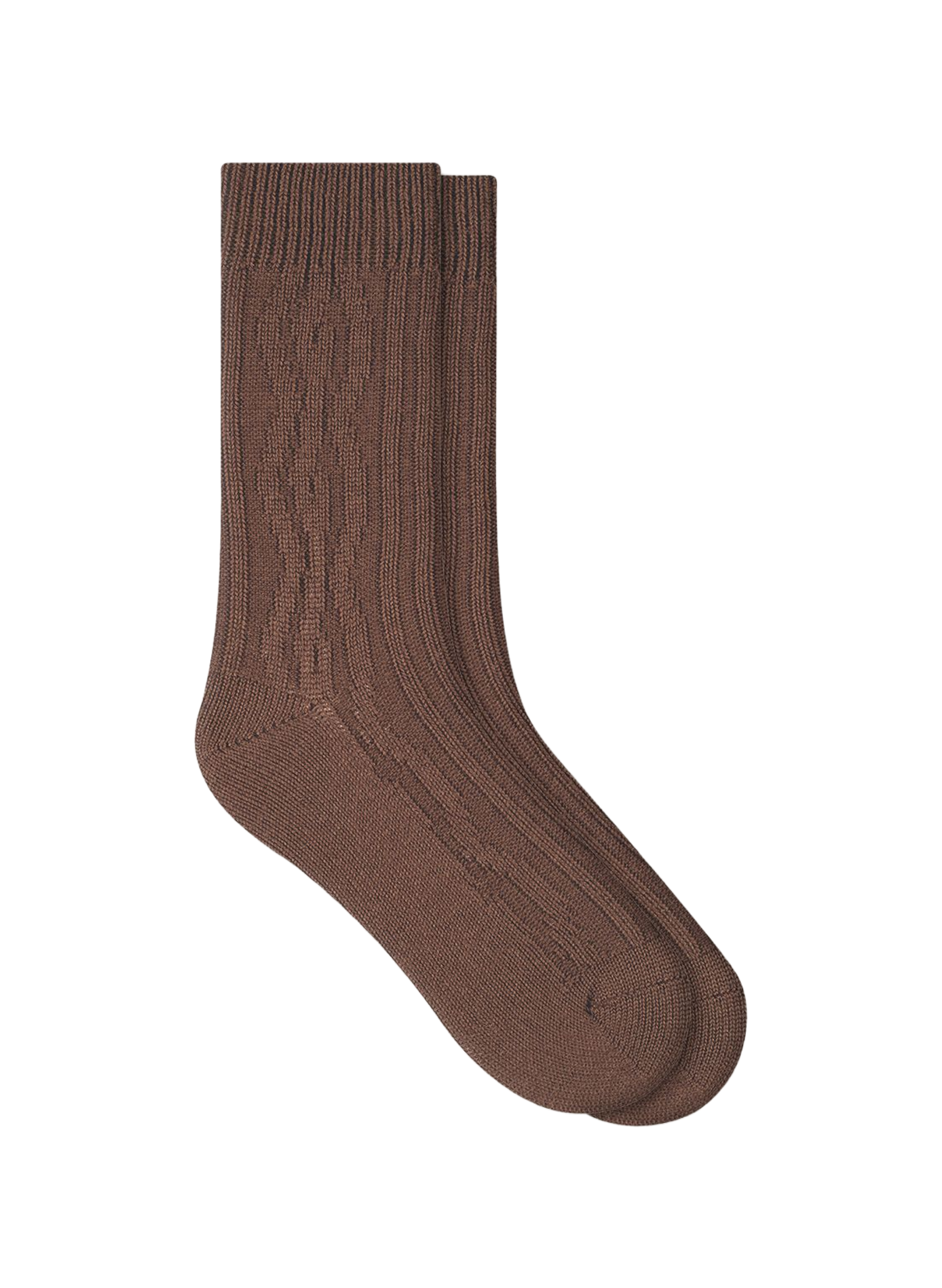 Cable-knit socks in a wool blend BLEUFORÊT Brown