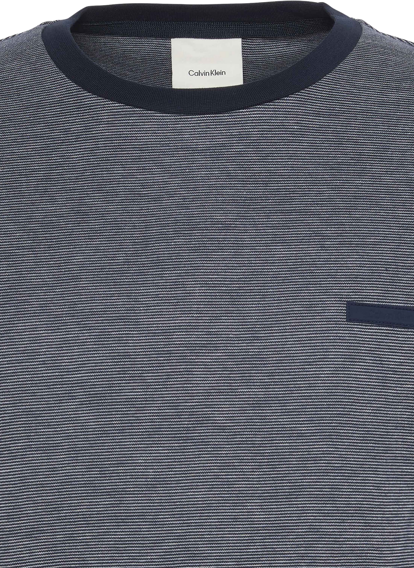 Straight-fit striped cotton crew-neck T-shirt CALVIN KLEIN Blue
