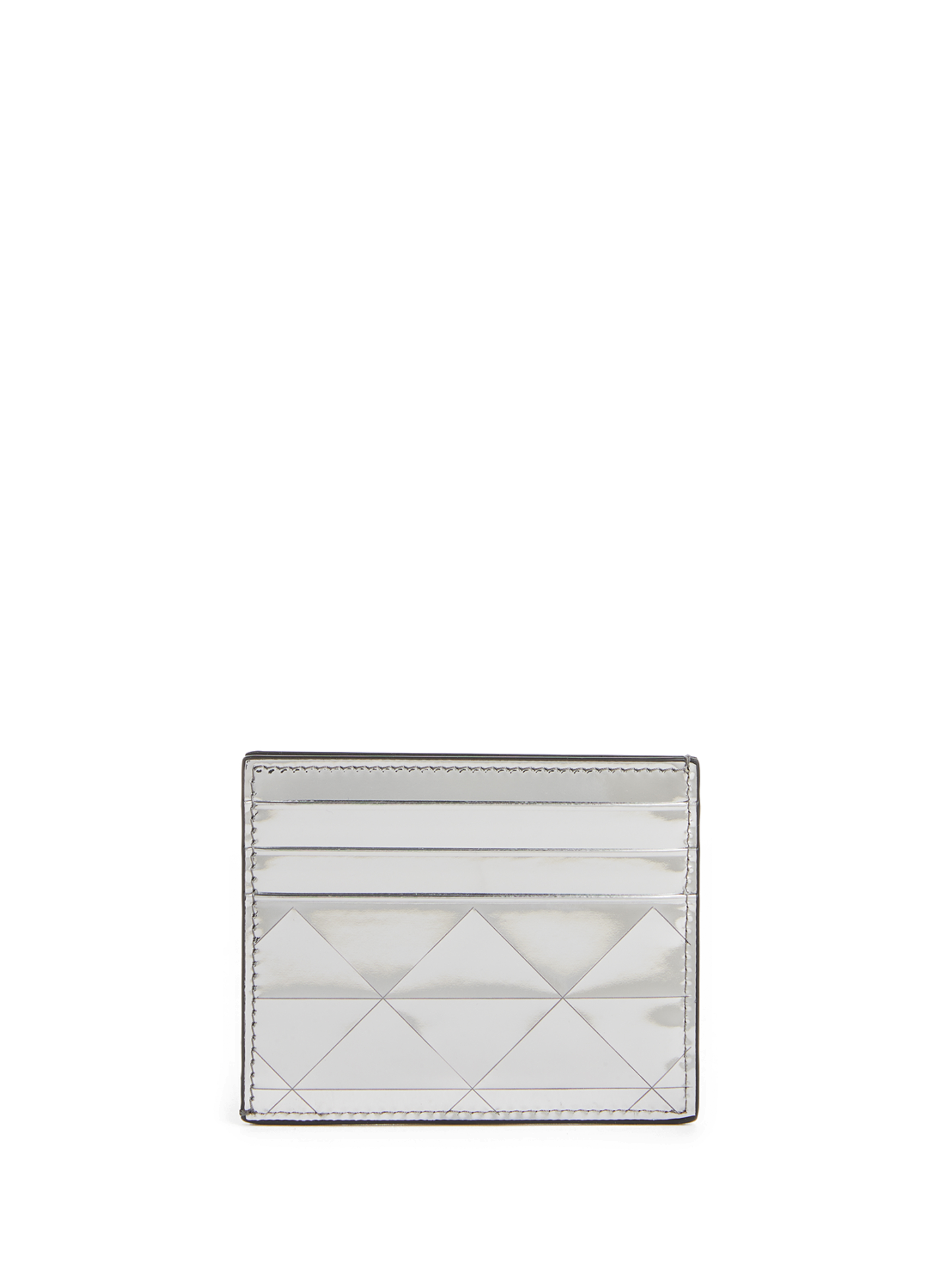 Porte-cartes en cuir métallisé