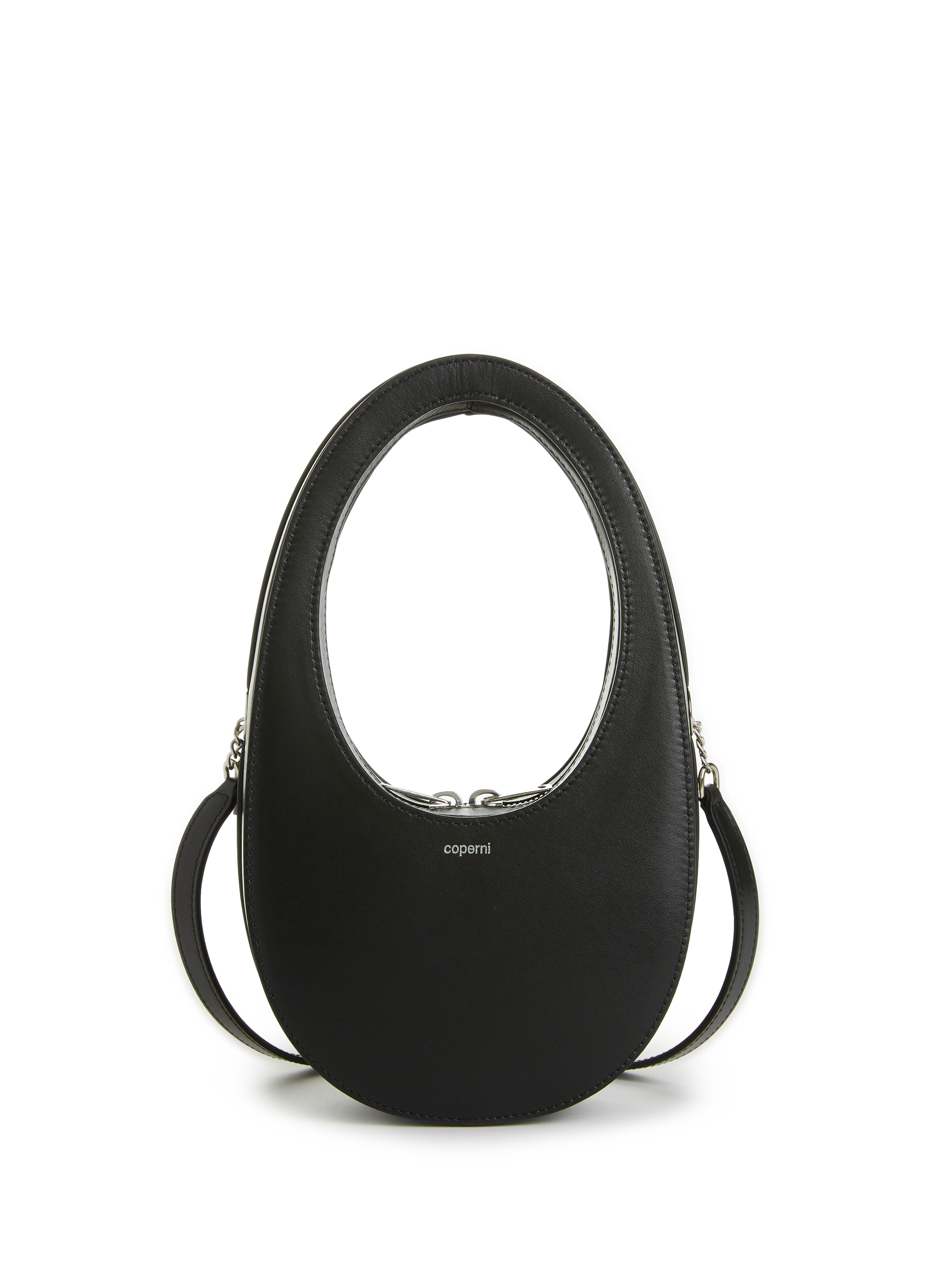COPERNI Sac à main mini Swipe à bandoulière en cuir Noir