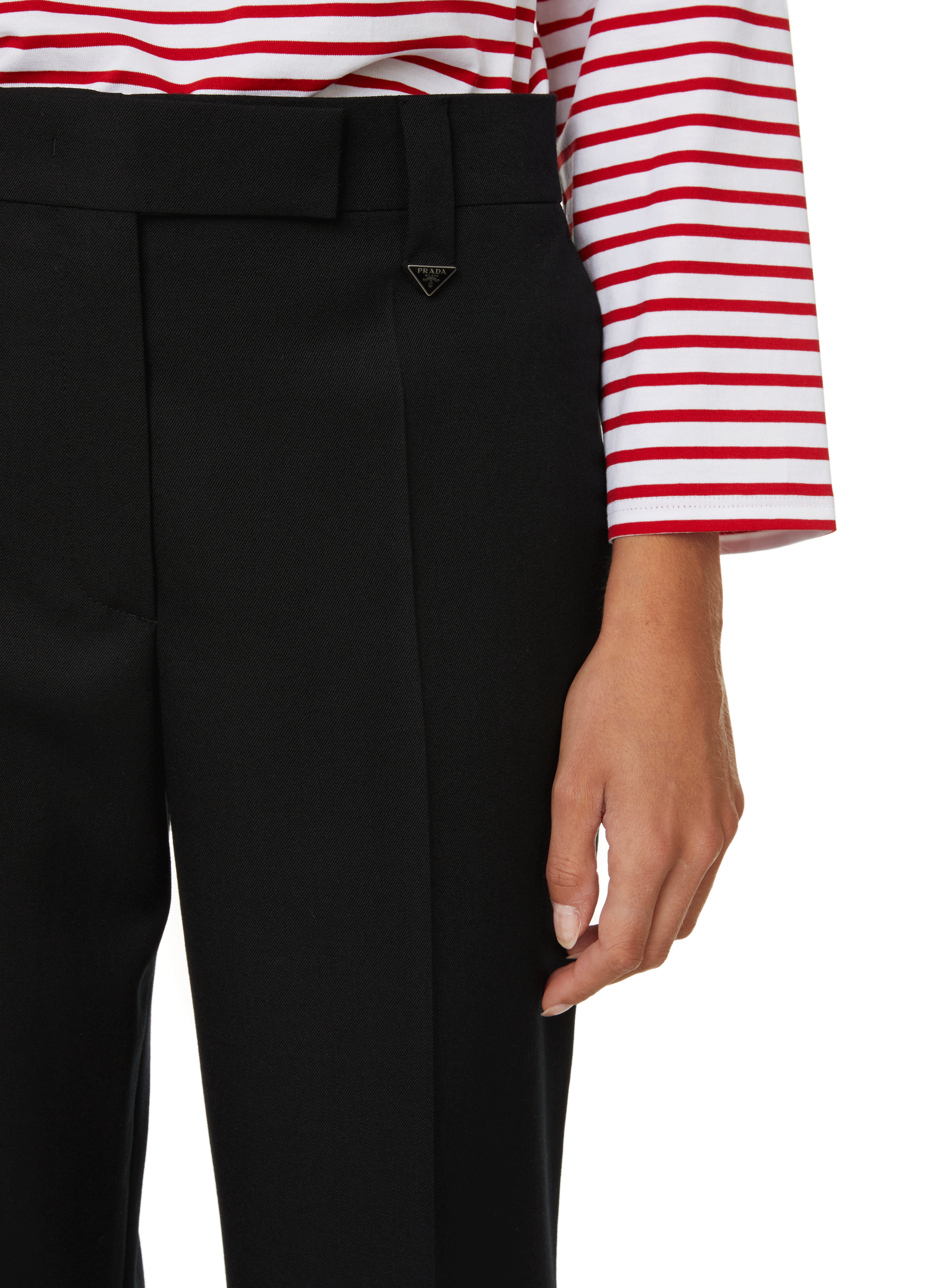 Wool trousers PRADA Black