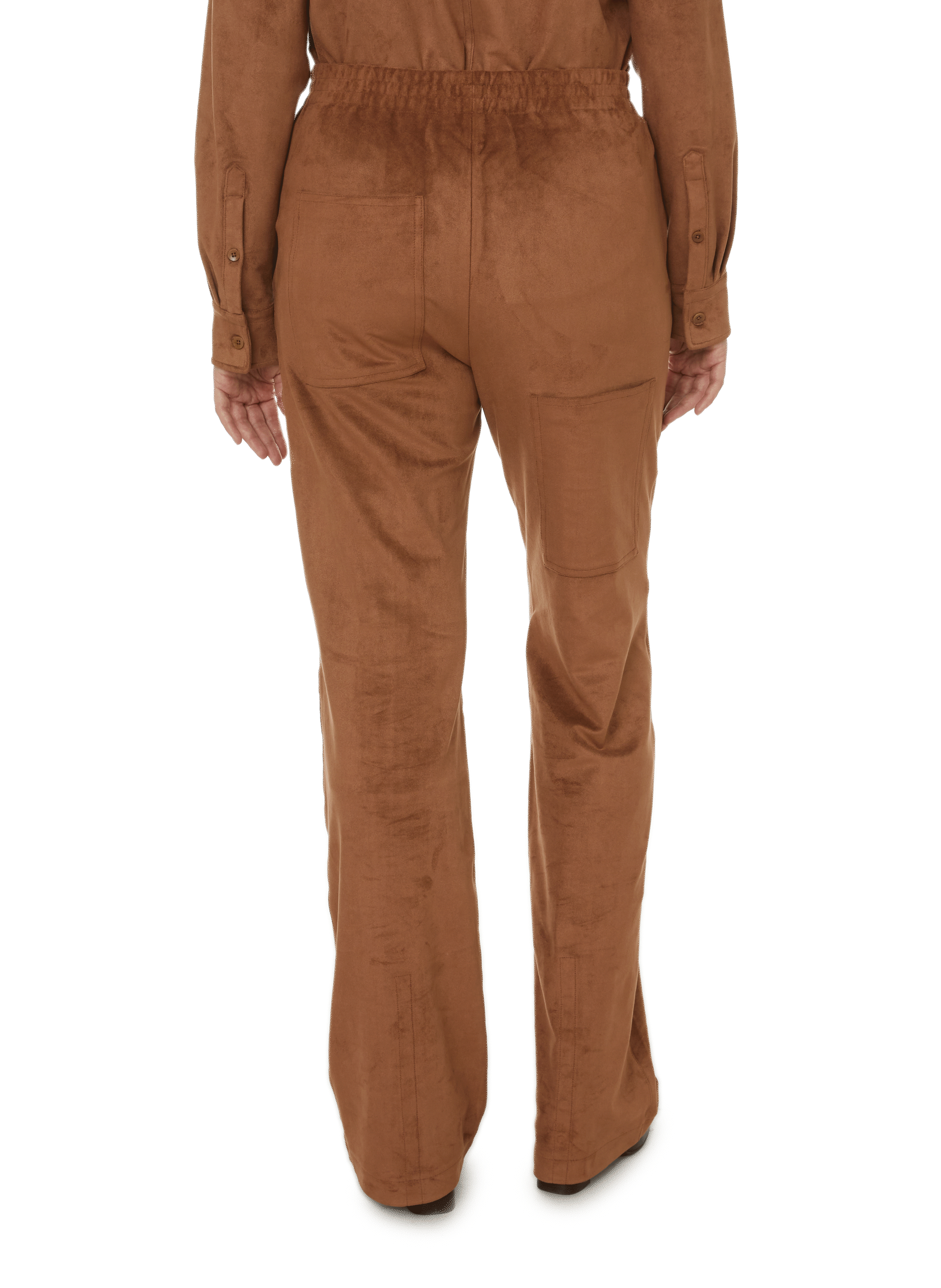 Pantalon en suède TIBI Marron