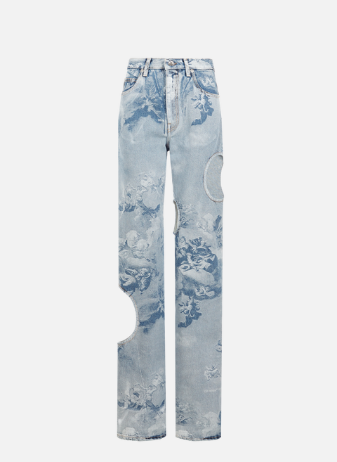 Bedruckte und ausgeschnittene Jeans BlueOFF-WHITE 