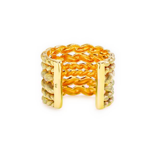 Manchette en métal doré