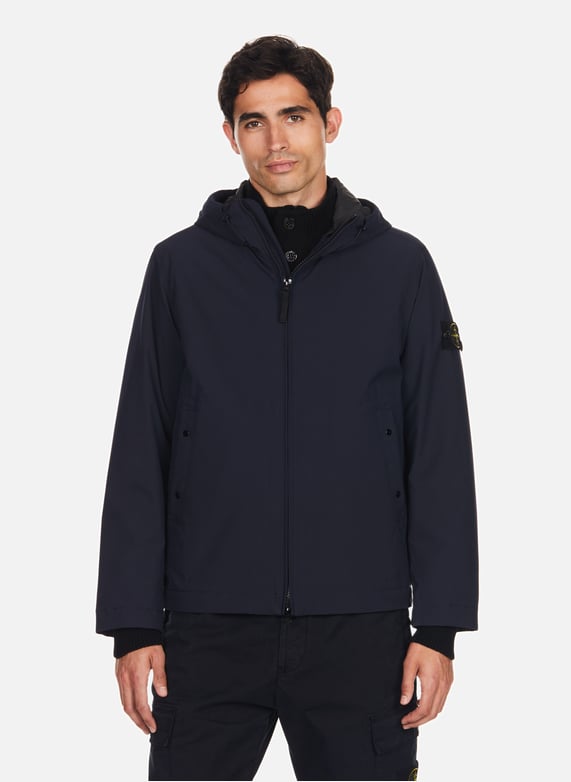 Stone island canvas hooded jacket shop