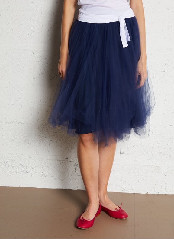 Tutu taille haute avec volants de tulle Bleu by REPETTO REPETTO Tutu taille haute avec volants de tulle Bleu