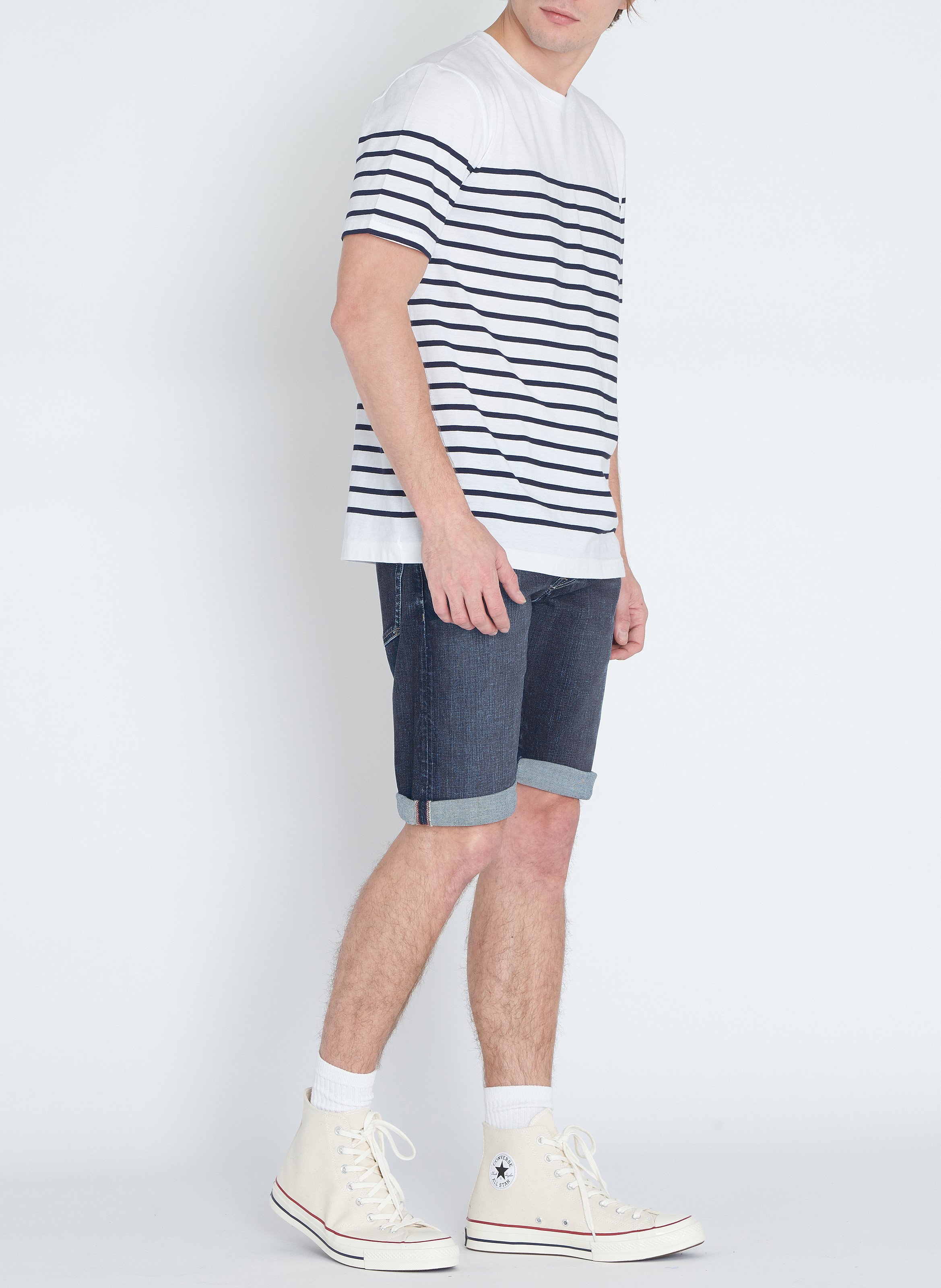 Tee-shirt col rond regular-fit en coton ARMOR-LUX Blanc