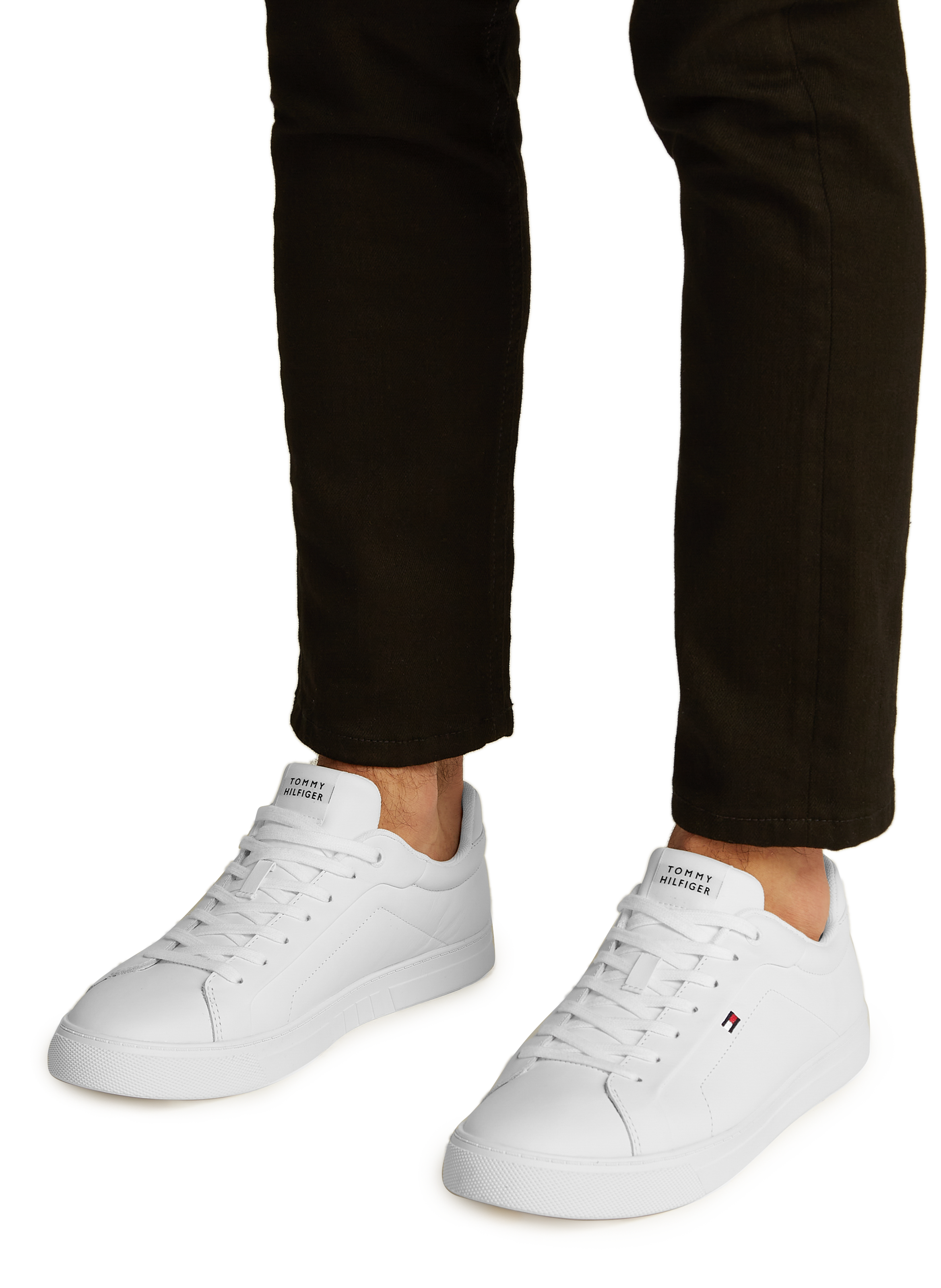 Essential leather sneakers TOMMY HILFIGER White