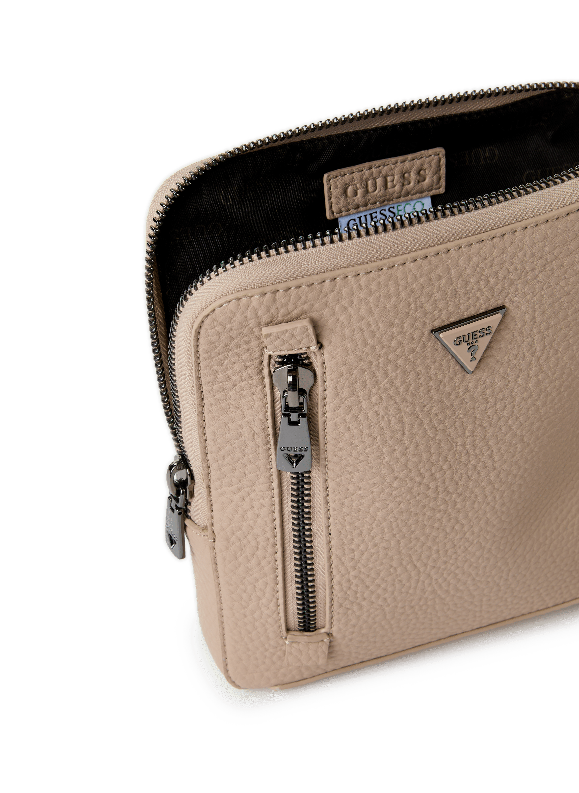 Shoulder bag with logo GUESS Beige