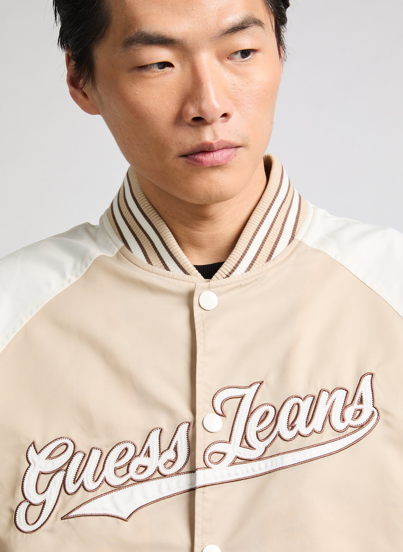 Bomber à logo GUESS Marron