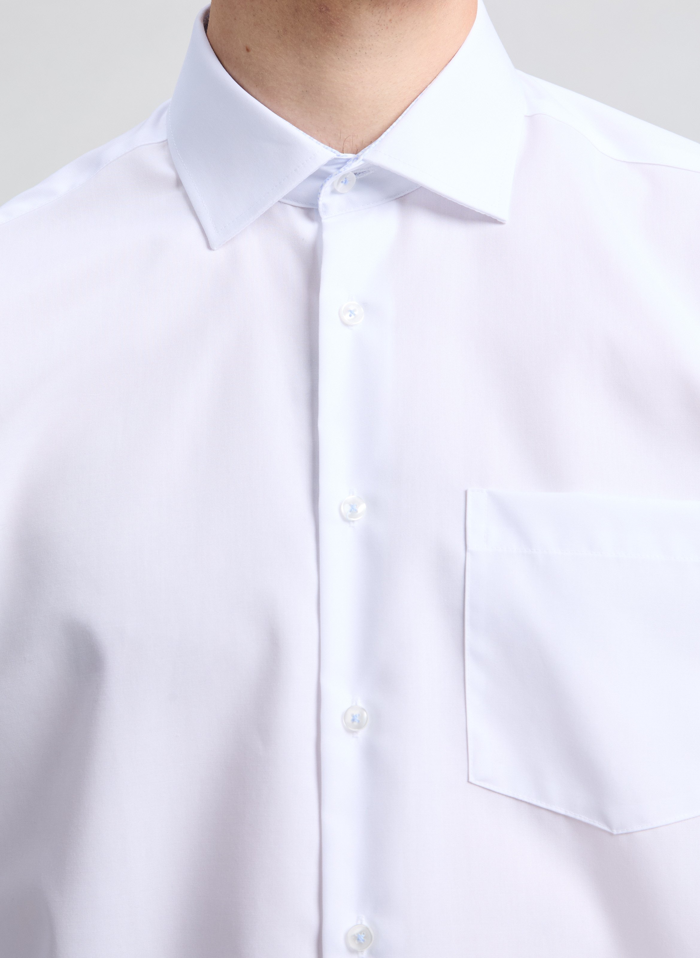 Chemise regular en coton SEIDENSTICKER Blanc