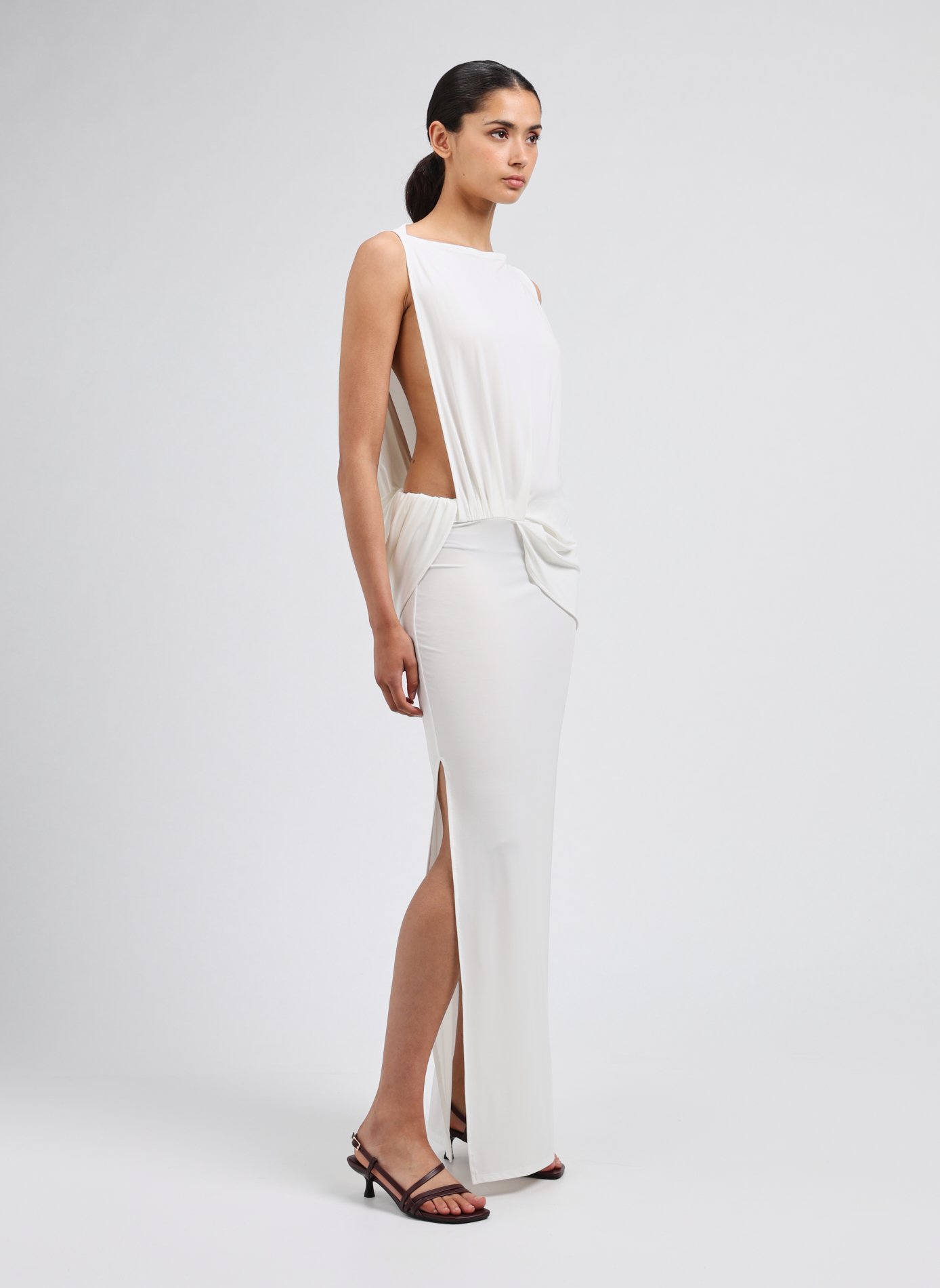 Robe Peplo longue  JACQUEMUS Blanc