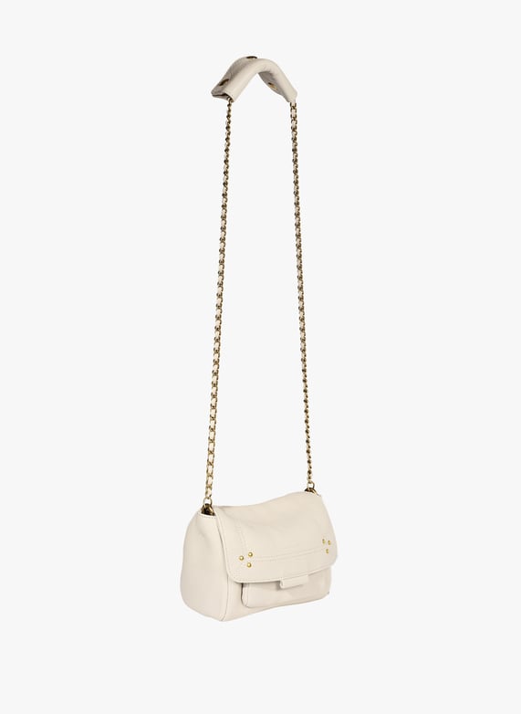 Sac à bandoulière Lulu S en cuir | Beige by JÉRÔME DREYFUSS Sac à bandoulière Lulu S en cuir Beige