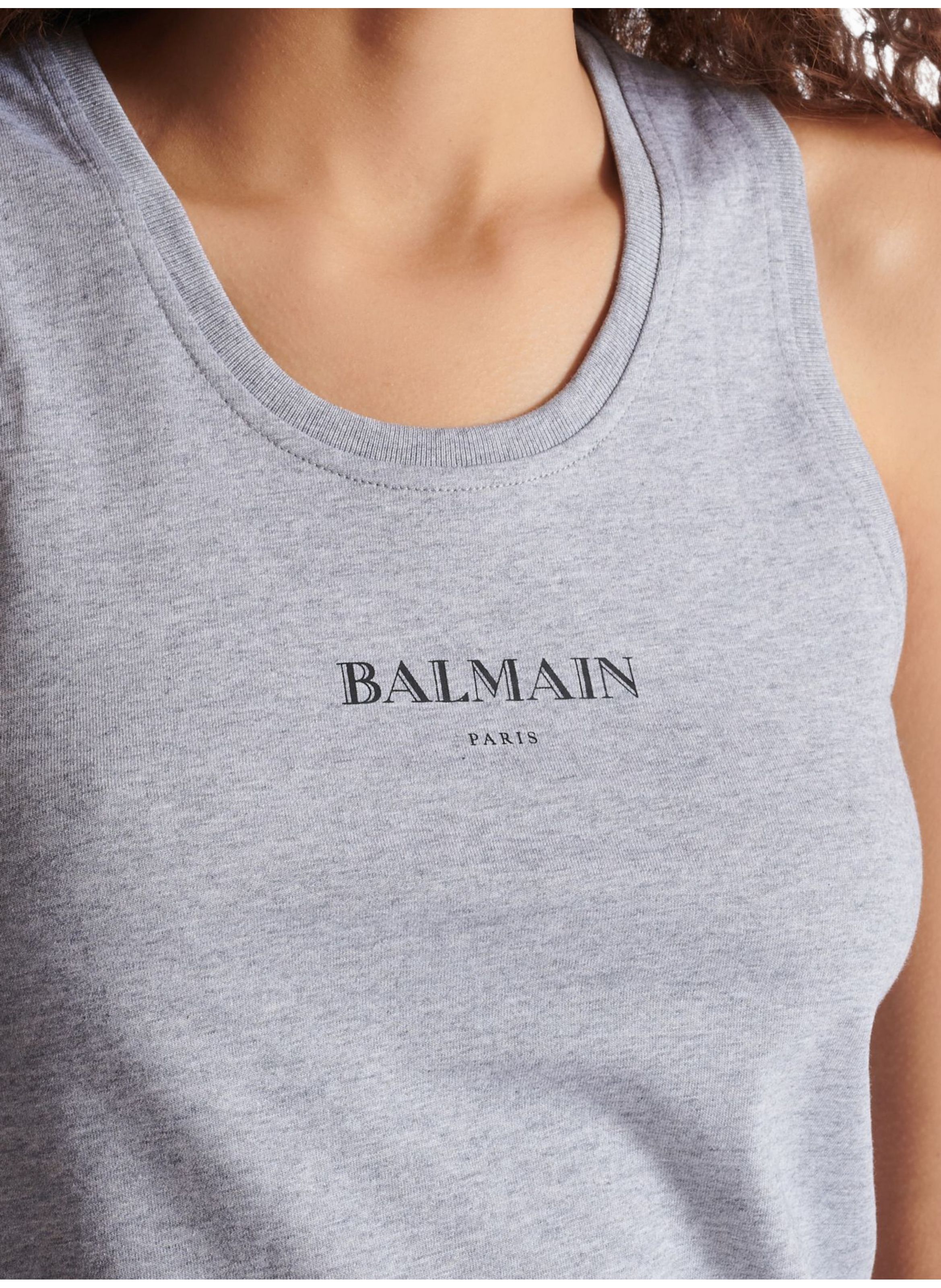 Débardeur avec imprimé balmain BALMAIN Gris