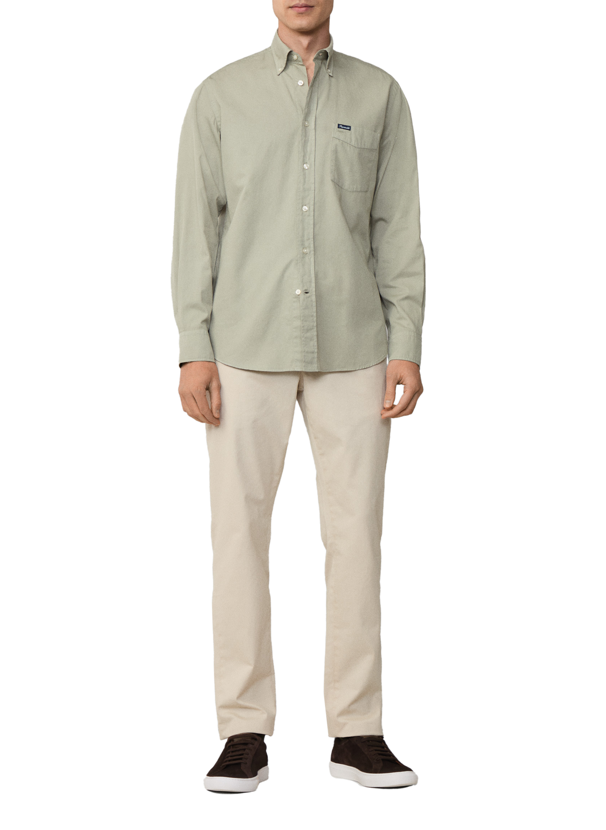 Chemise en coton FACONNABLE Kaki