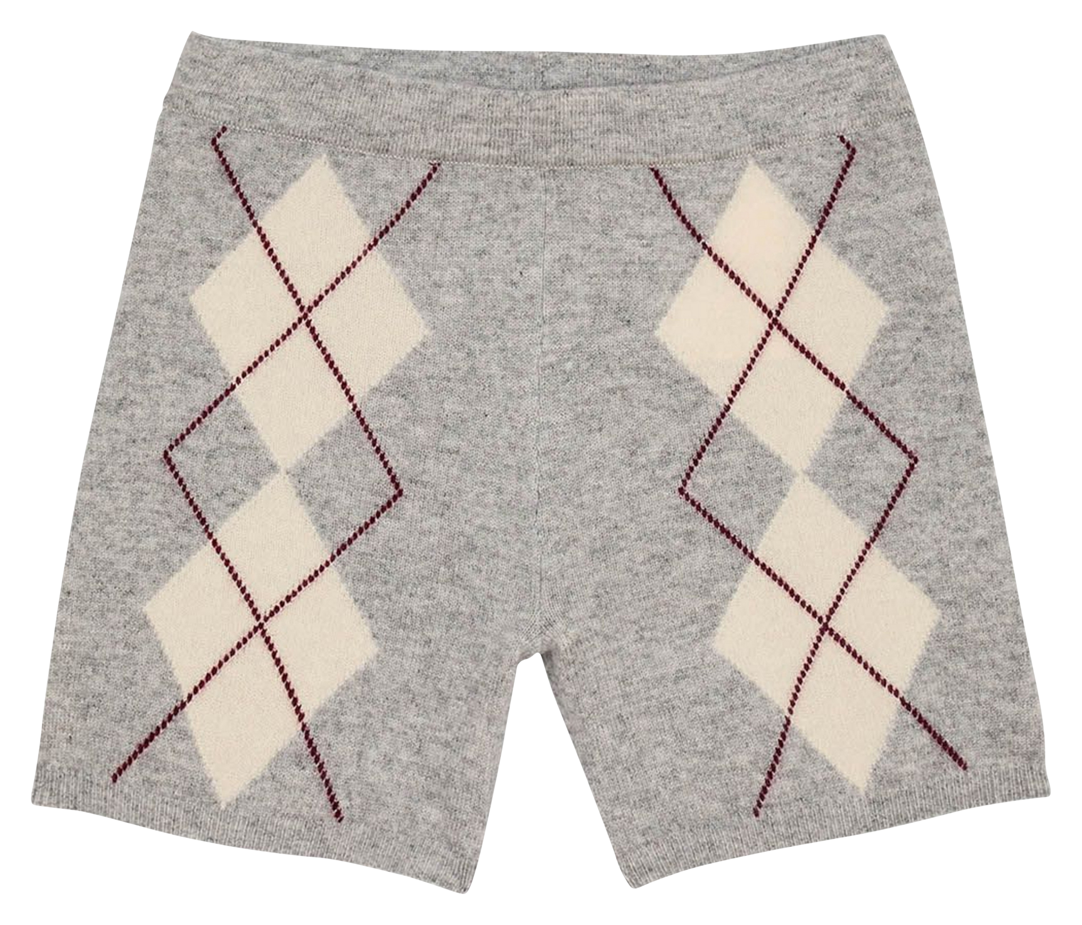 Short en maille en laine et cachemire SANDRO Gris