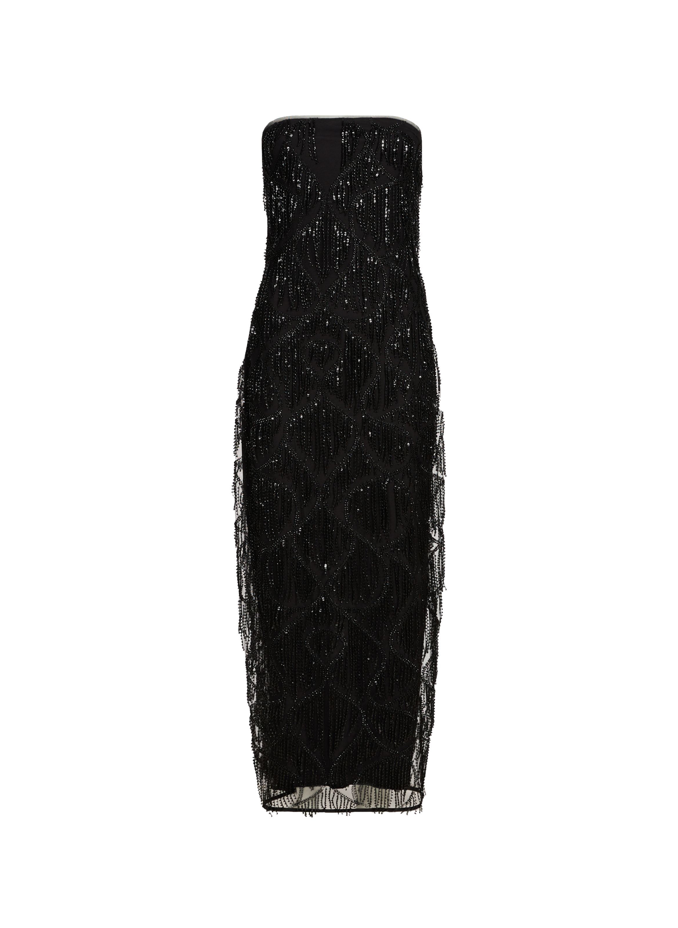 Robe tube midi à paillettes ROTATE Noir