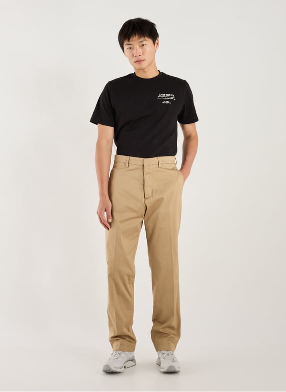 Pantalon droit en coton mélangé | Beige by REPLAY Pantalon droit en coton mélangé Beige