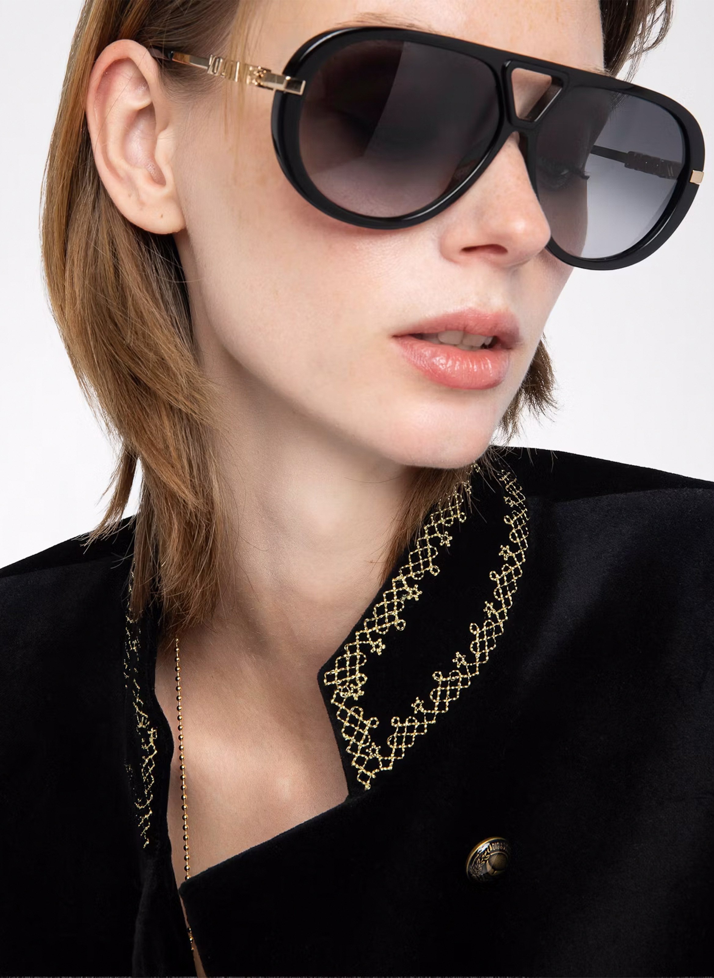 Blazer droit col officier en coton verysa ZADIG&VOLTAIRE Noir