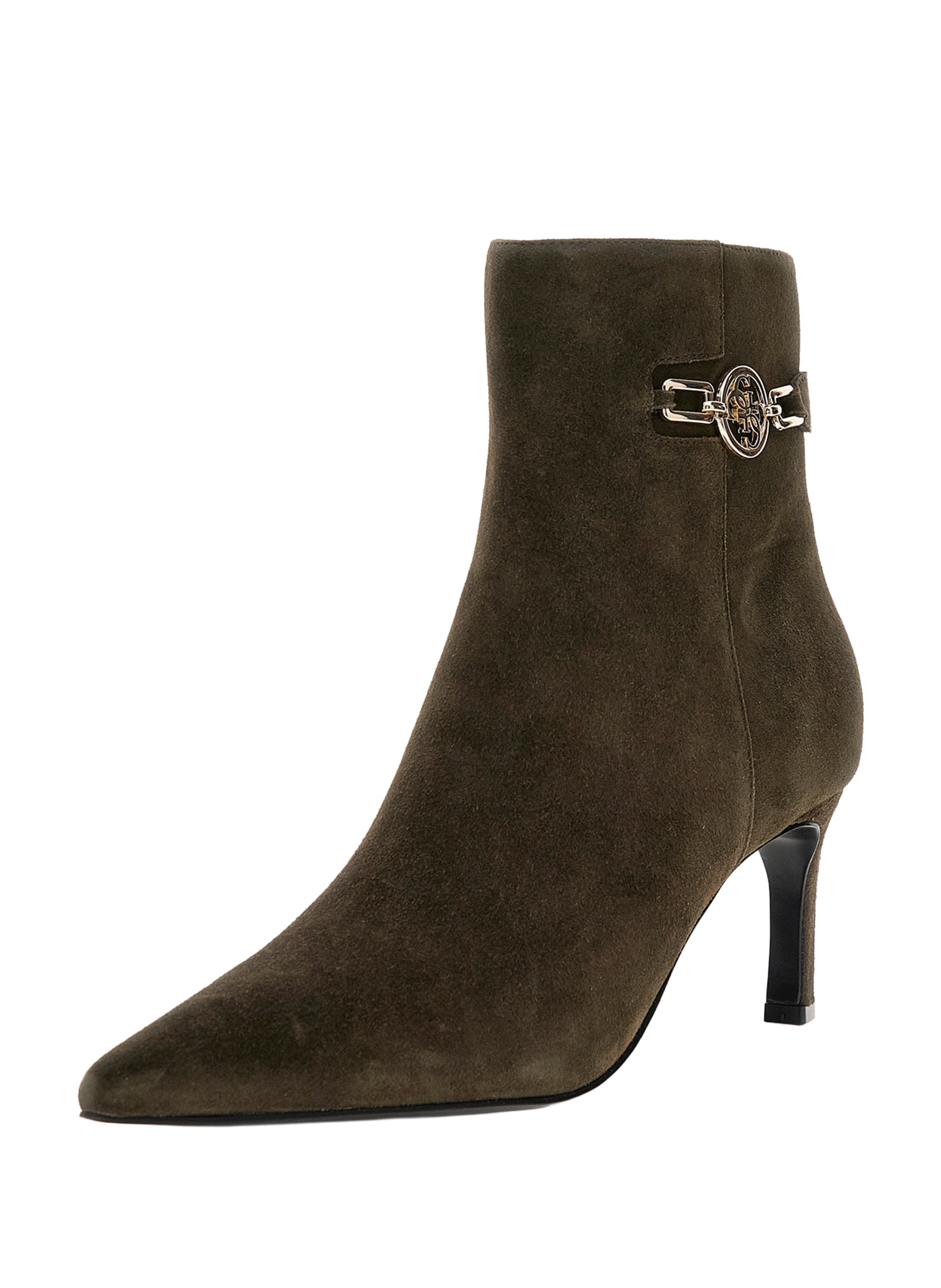 Paislie leather ankle boots GUESS Khaki