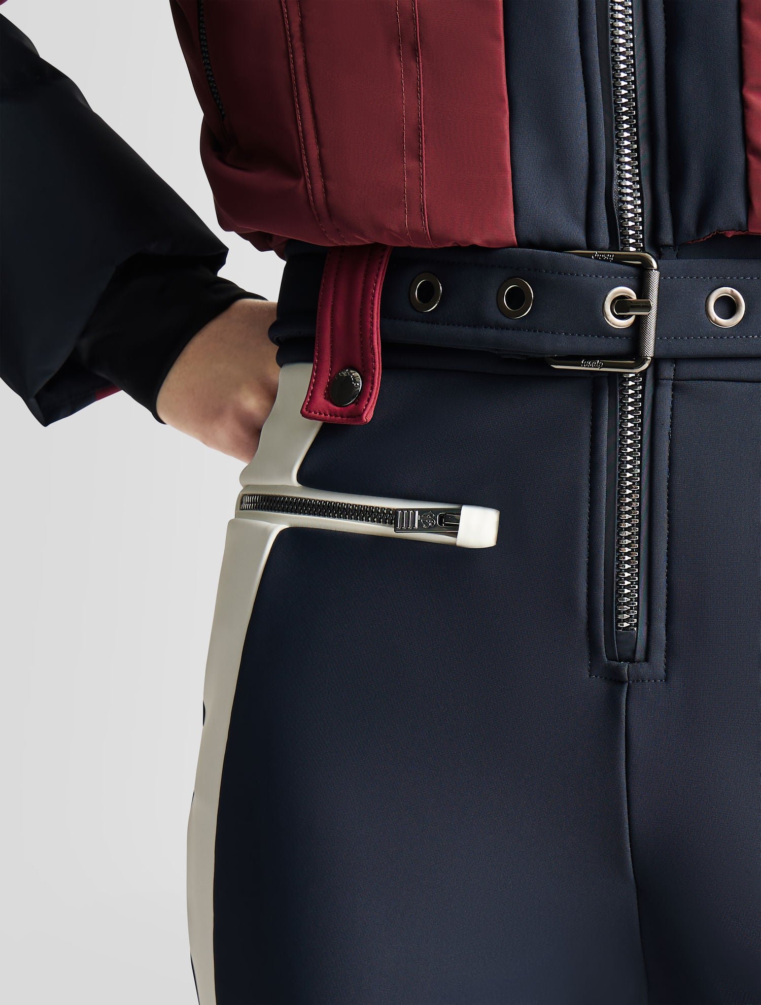 Combinaison de ski karei col tailleur coupe ajusté FUSALP Rouge