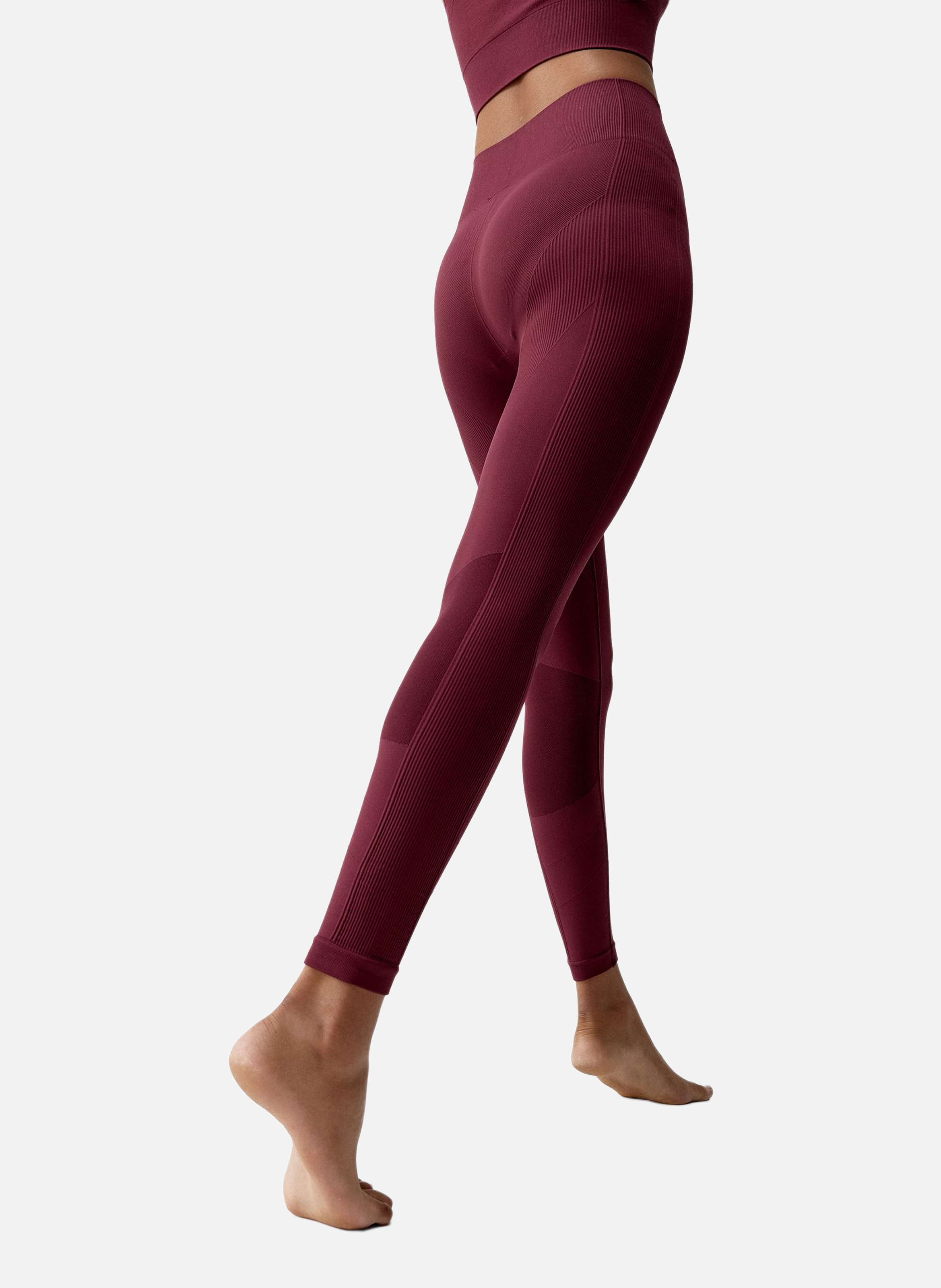 Legging de sport long seamless keren BORN LIVING YOGA Rouge