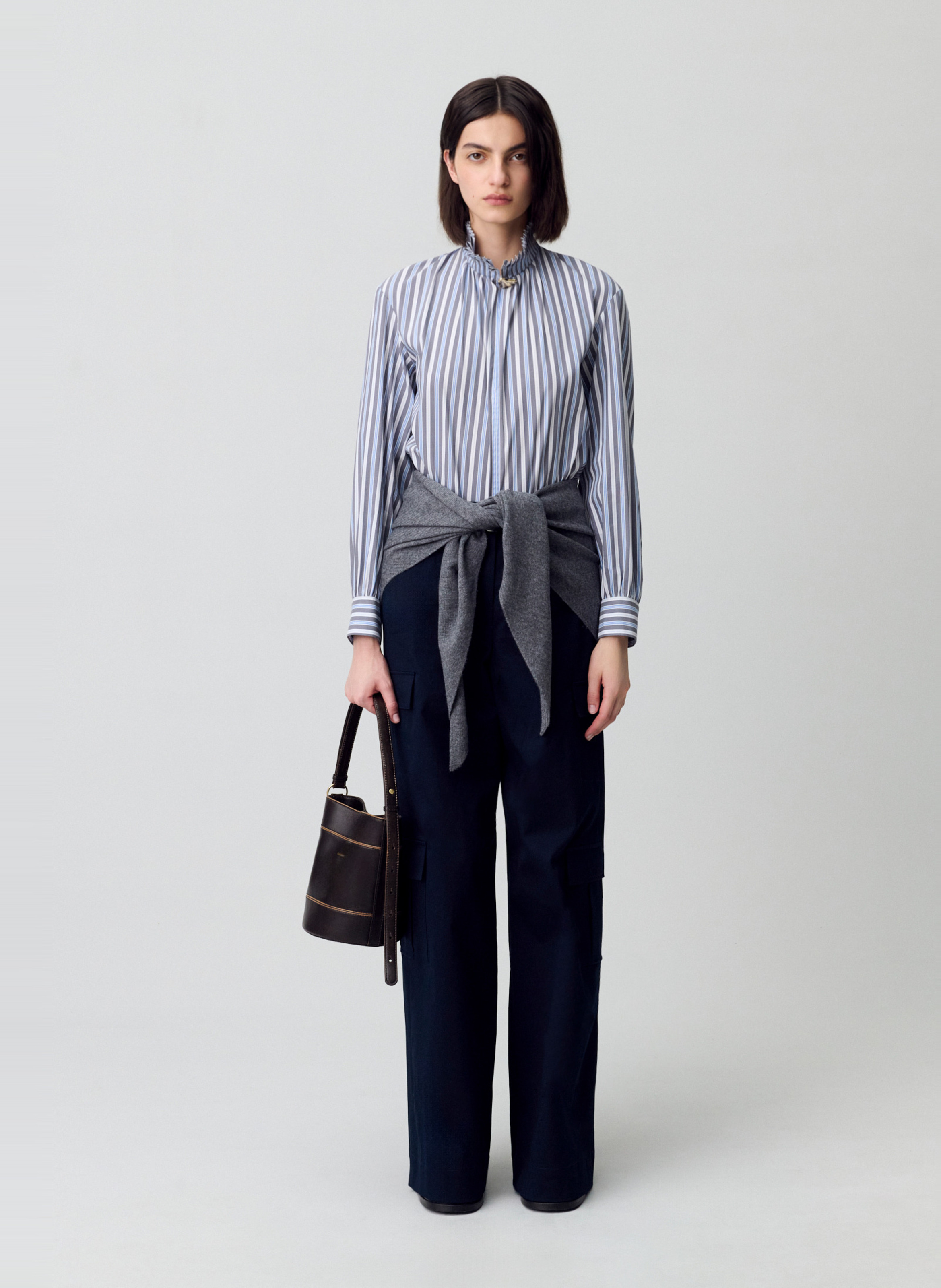 Blouse col victorien en coton bayabis CLAUDIE PIERLOT Multicolore