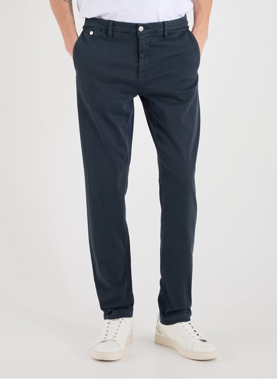 Jeans slim uni en coton mélangé  | Bleu by REPLAY Jeans slim uni en coton mélangé  Bleu