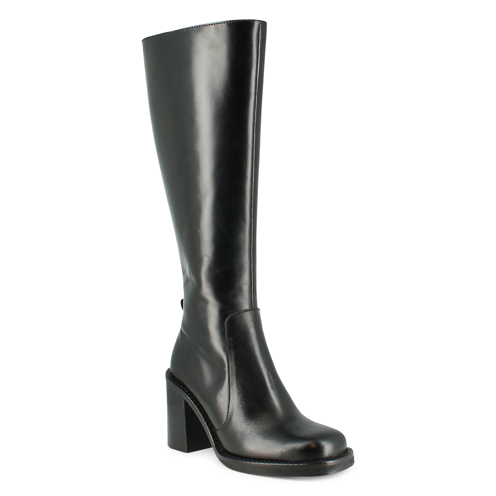 Bottes en cuir bretzel JONAK Noir