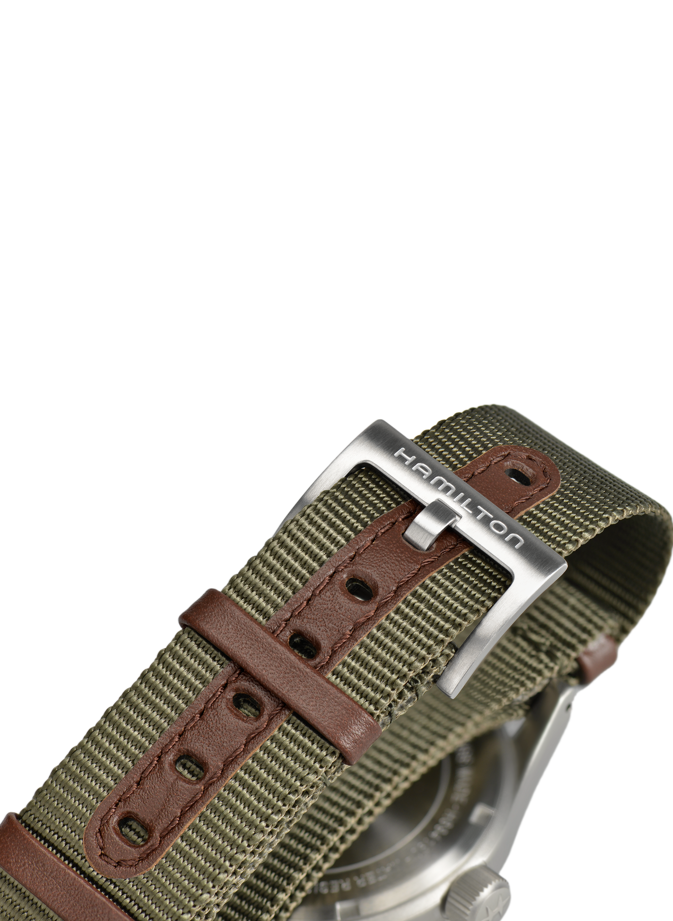 Montre mécanique en acier inoxydable mélangé HAMILTON Noir