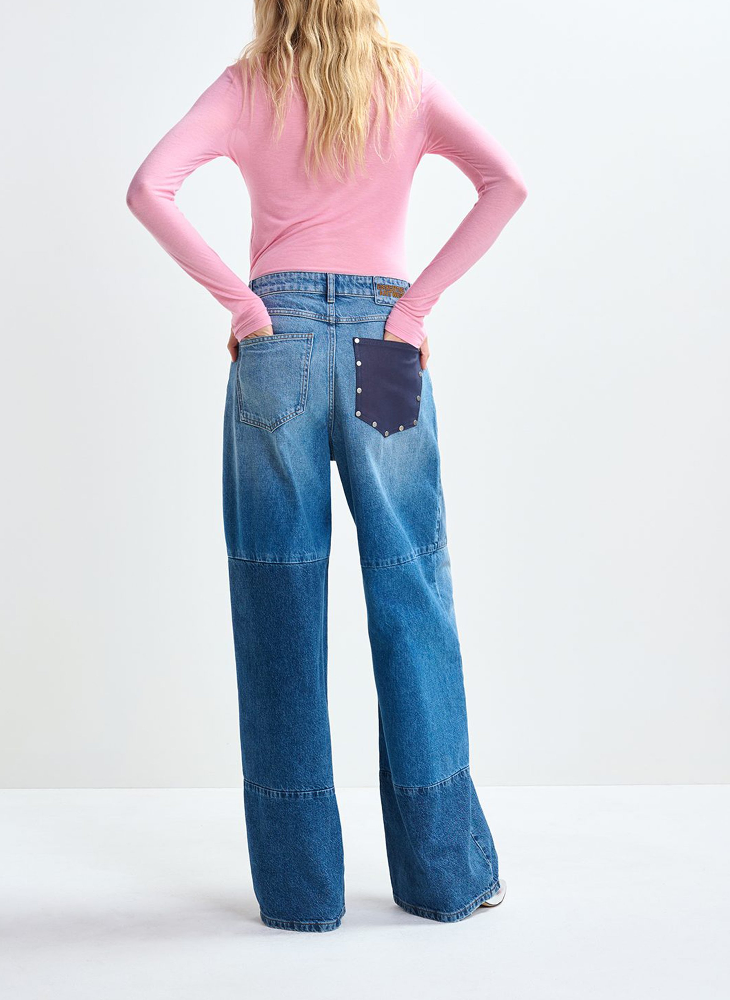 Jean large en coton bio et coton recyclé jee ESSENTIEL ANTWERP Bleu