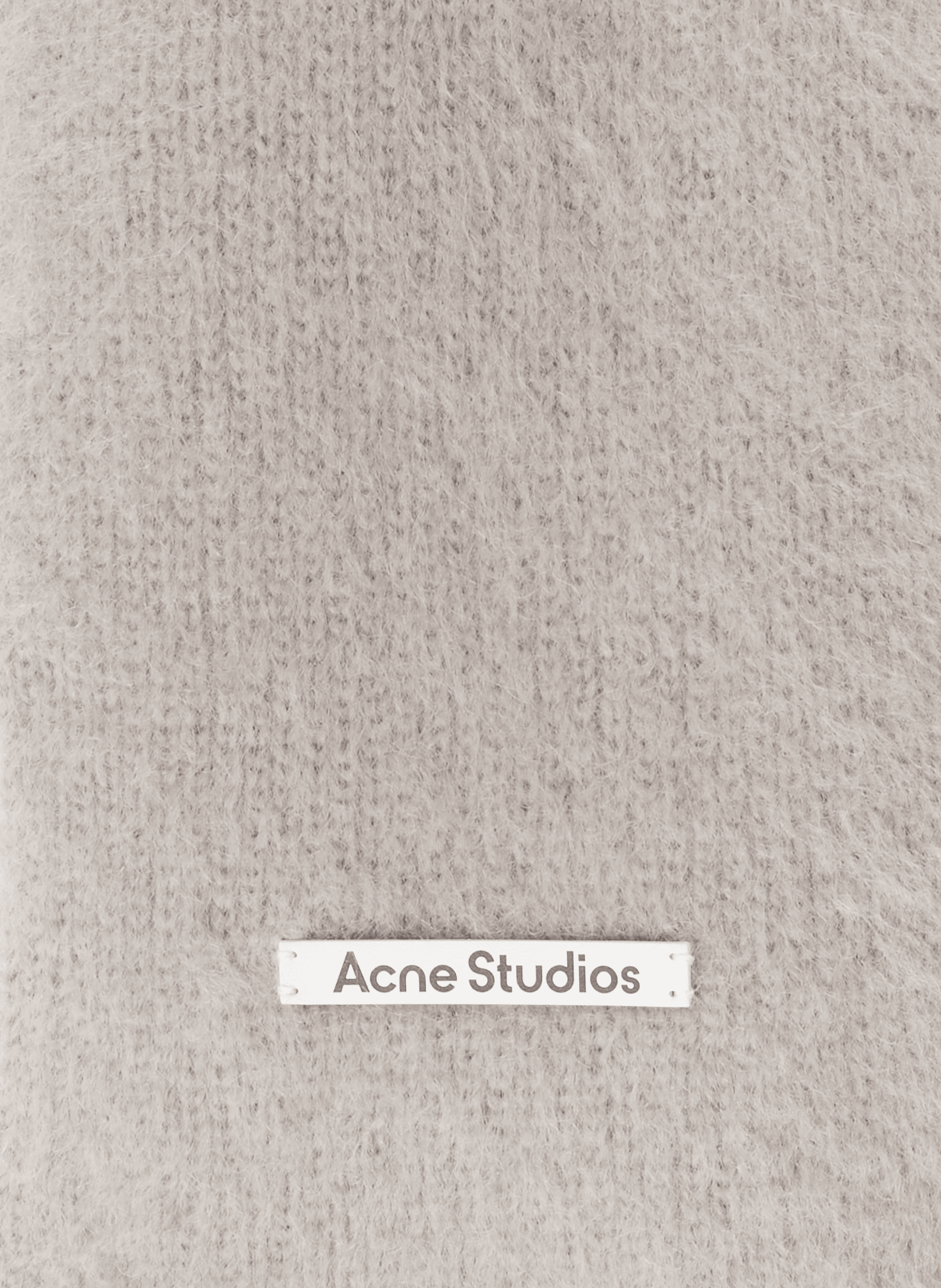 Écharpe en mohair et laine avec capuche ACNE STUDIOS Gris