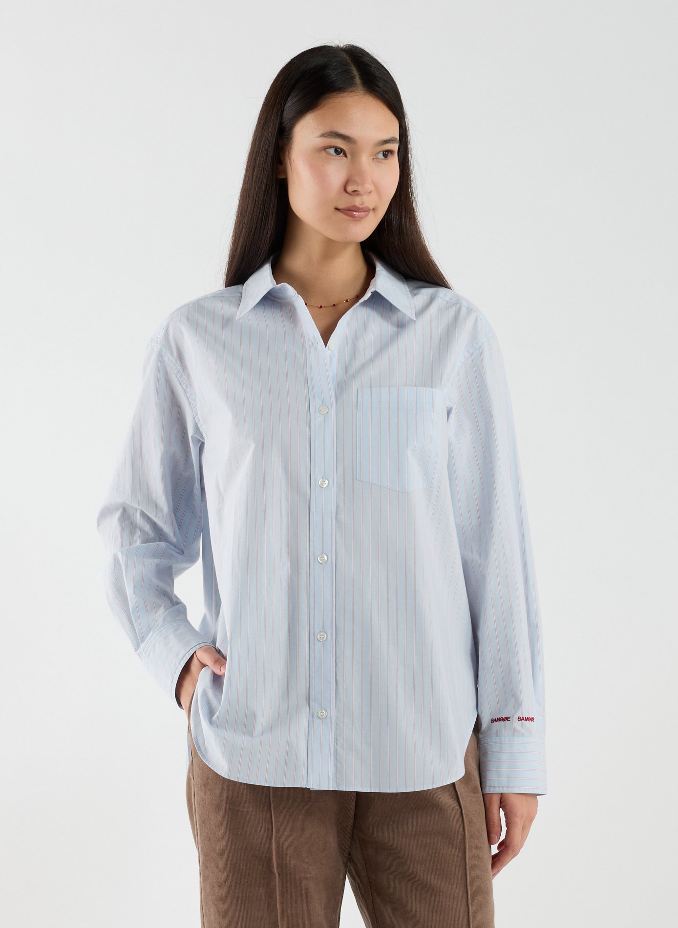 Linen shirt SAMSOE SAMSOE Blue