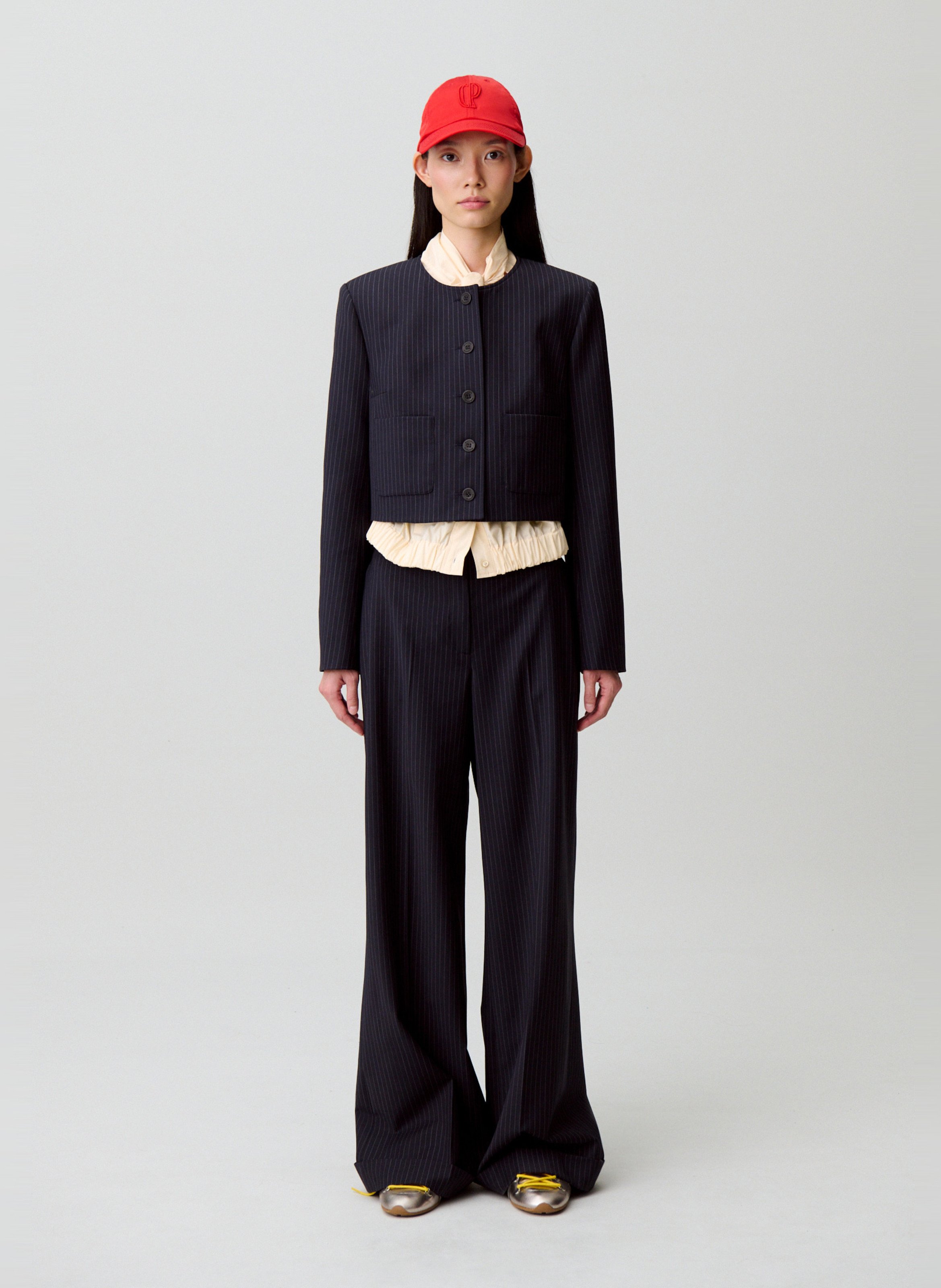 Veste droite courte en laine mélangée CLAUDIE PIERLOT Multicolore