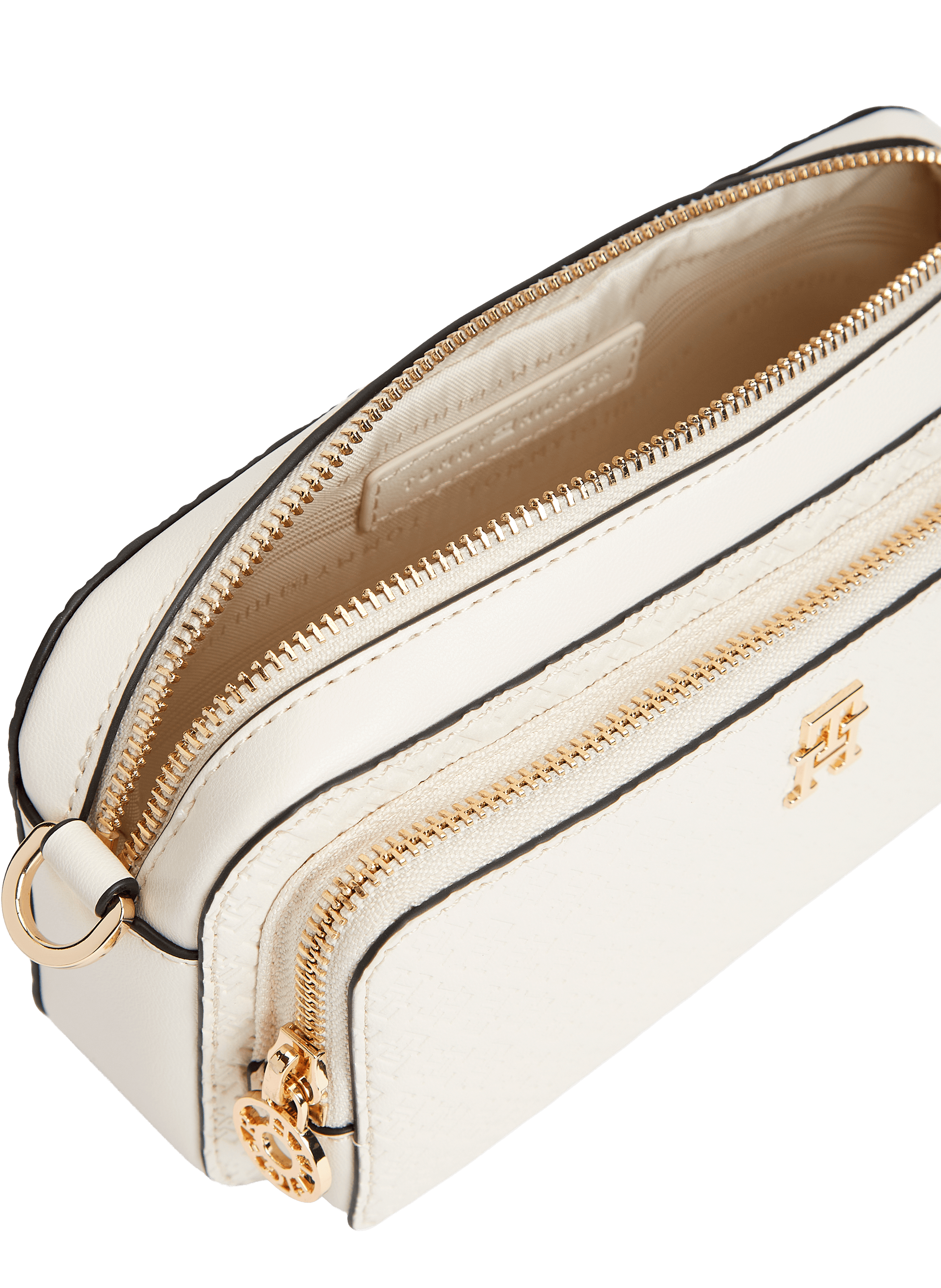 Monogram TH shoulder bag TOMMY HILFIGER Beige