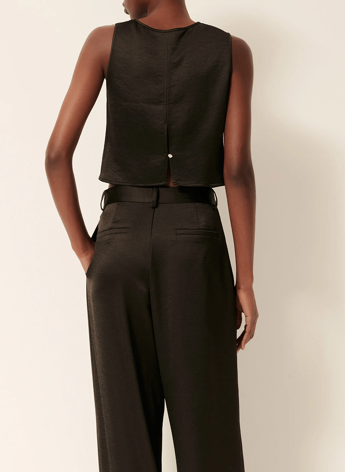 Pantalon fluide large satiné provenco SESSUN Marron