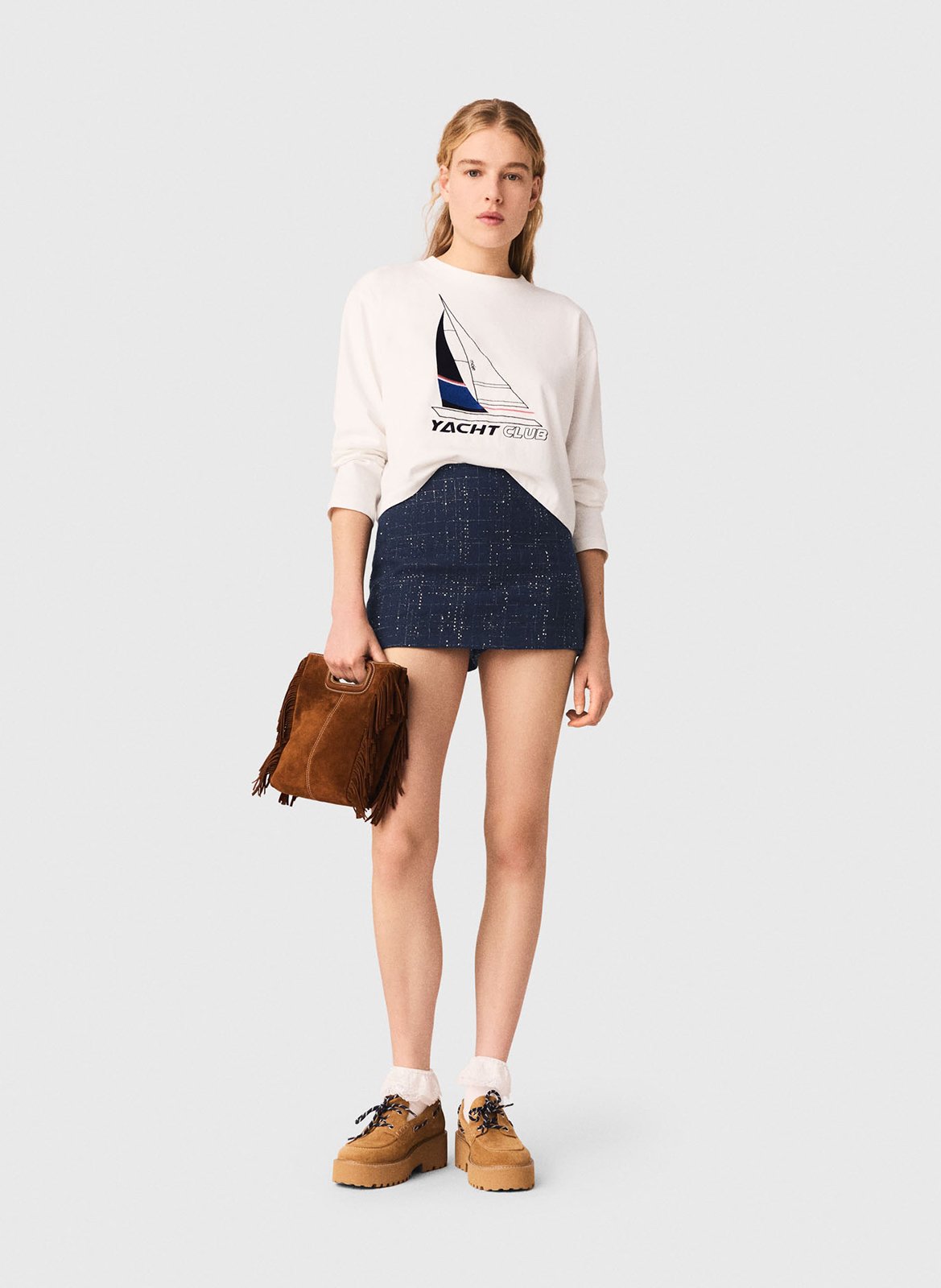 Tee-shirt en coton MAJE Blanc