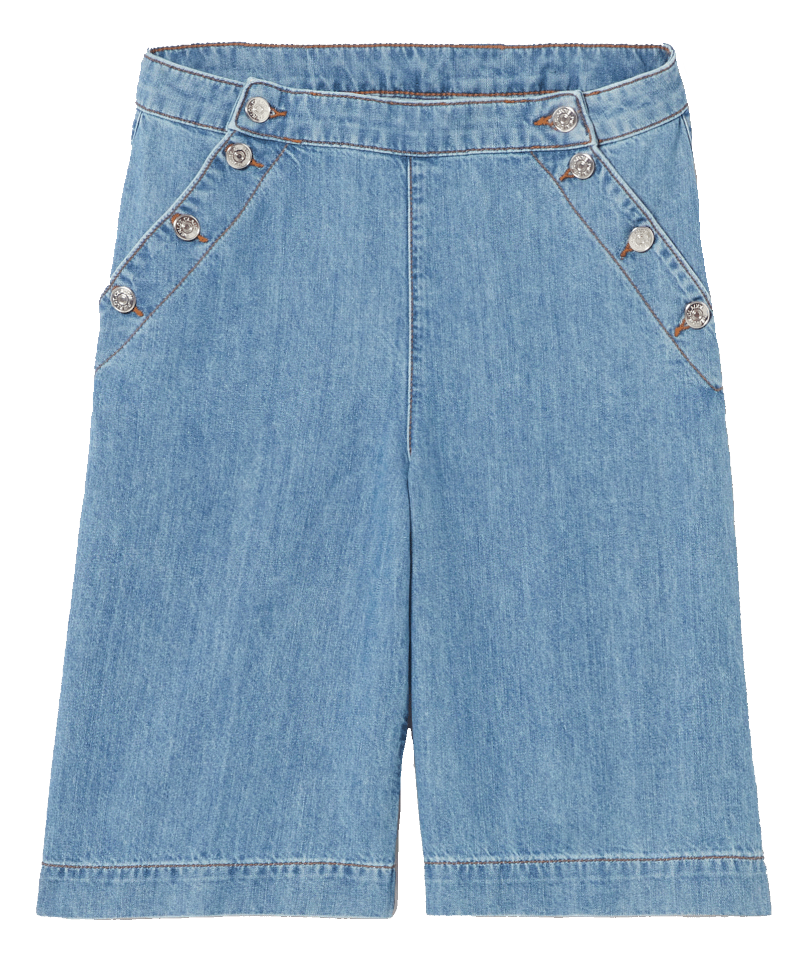 Bermuda droit en coton CLAUDIE PIERLOT Bleu